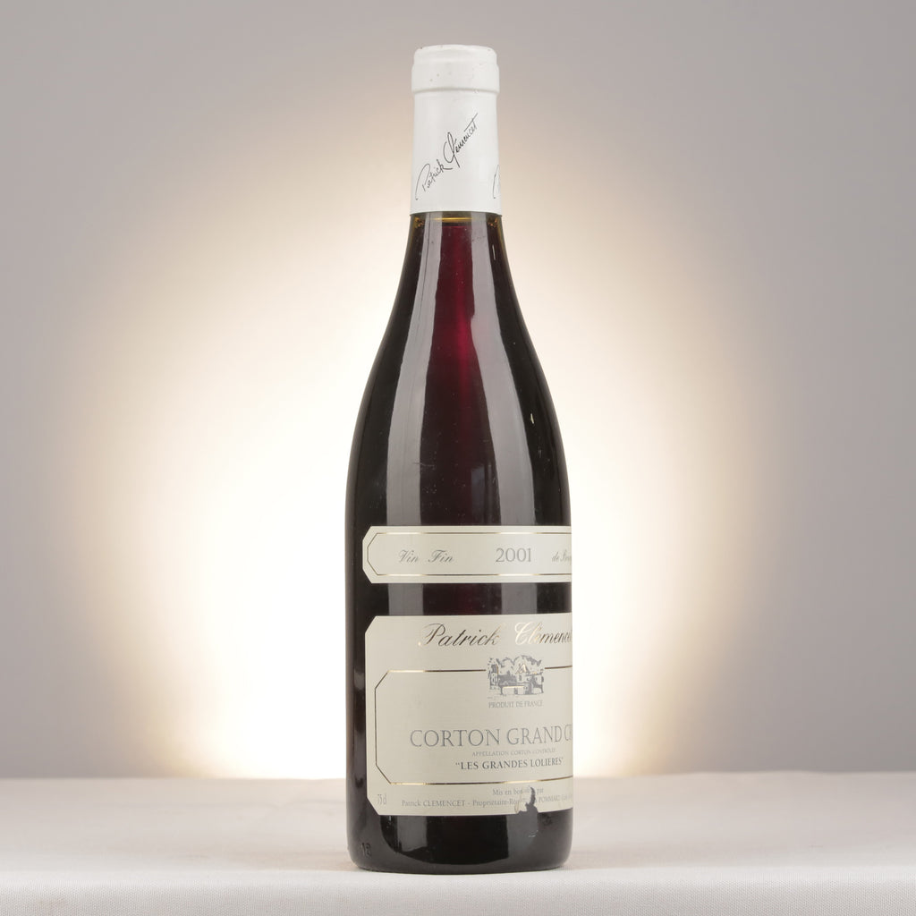 Patrick Clémencet Corton Grand Cru Les Grandes Lolières 2001 Bottle turned right