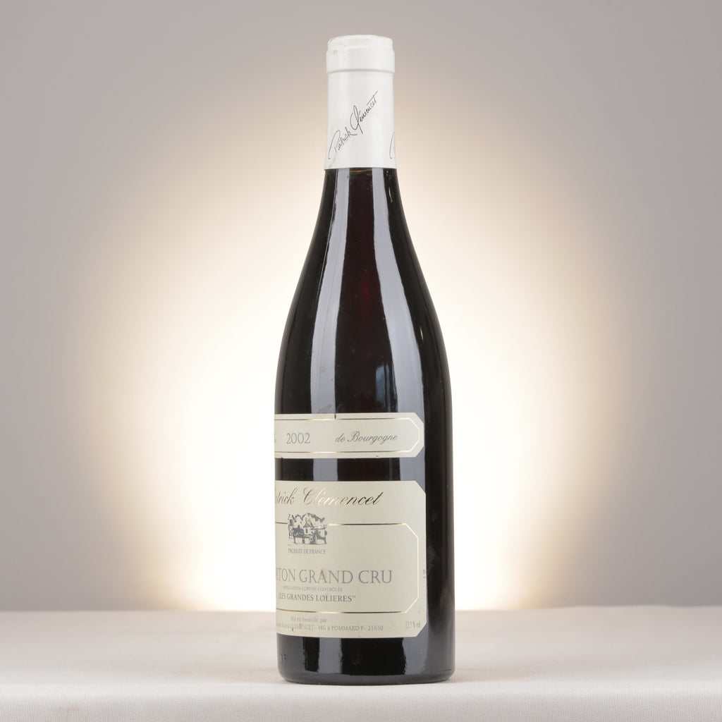 Patrick Clémencet Corton Grand Cru Les Grandes Lolières 2002 Bottle turned left
