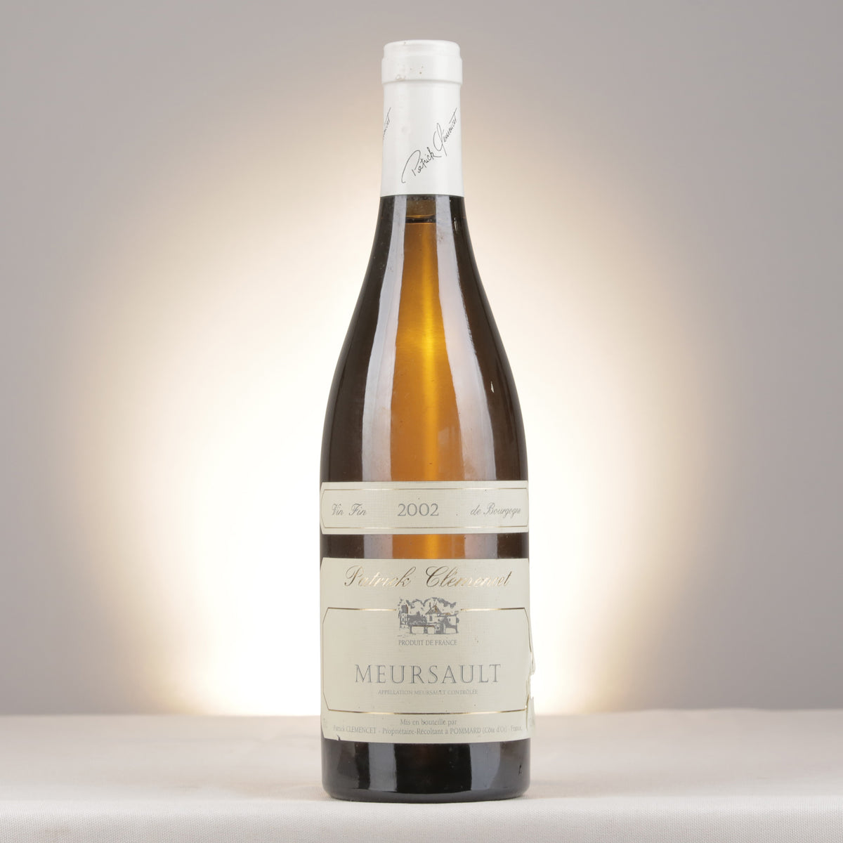 Patrick Clémencet Meursault 2002 Bottle front