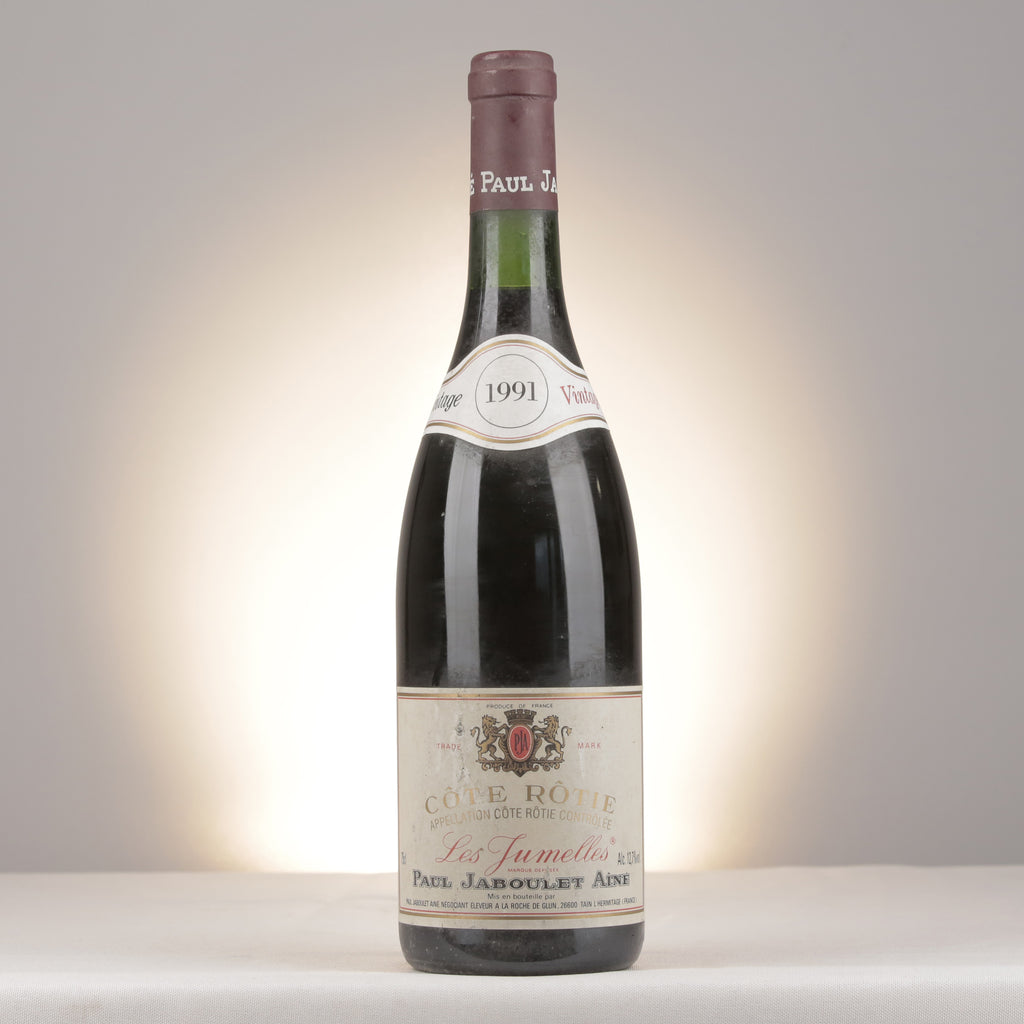 Paul Jaboulet Aîné Côte Rôtie Les Jumelles 1991 Bottle front