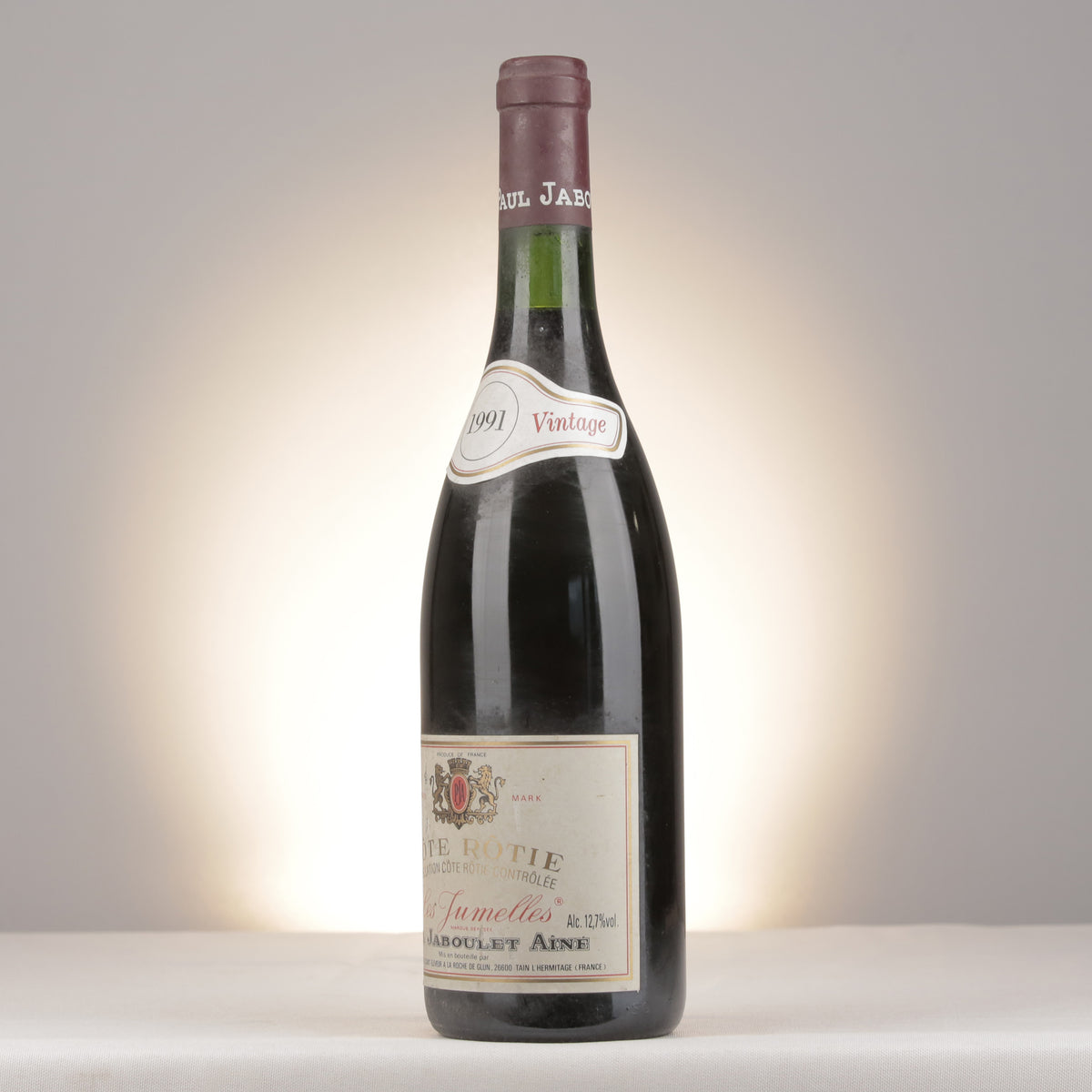 Paul Jaboulet Aîné Côte Rôtie Les Jumelles 1991 Bottle turned left