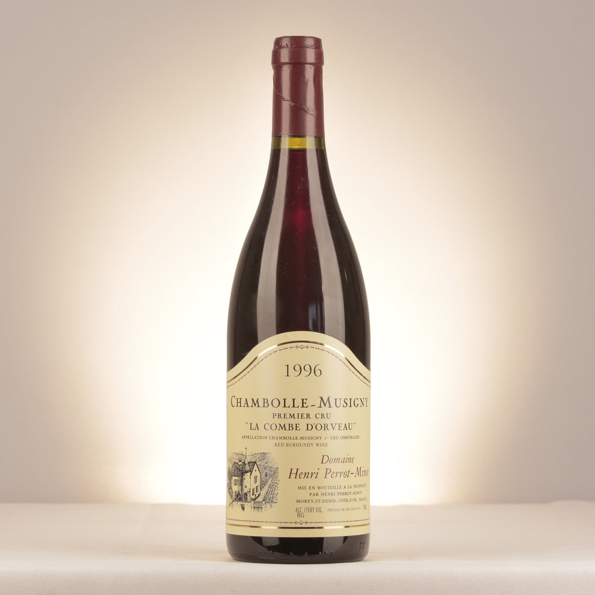 Domaine Perrot-Minot Chambolle-Musigny 1er Cru La Combe d'Orveau 1996 Bottle front