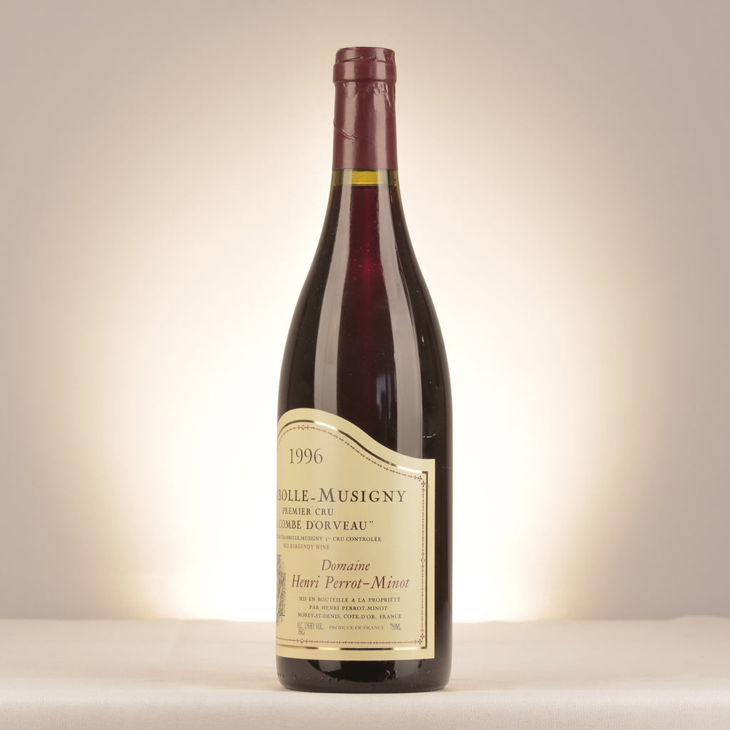 Domaine Perrot-Minot Chambolle-Musigny 1er Cru La Combe d'Orveau 1996 Bottle turned left
