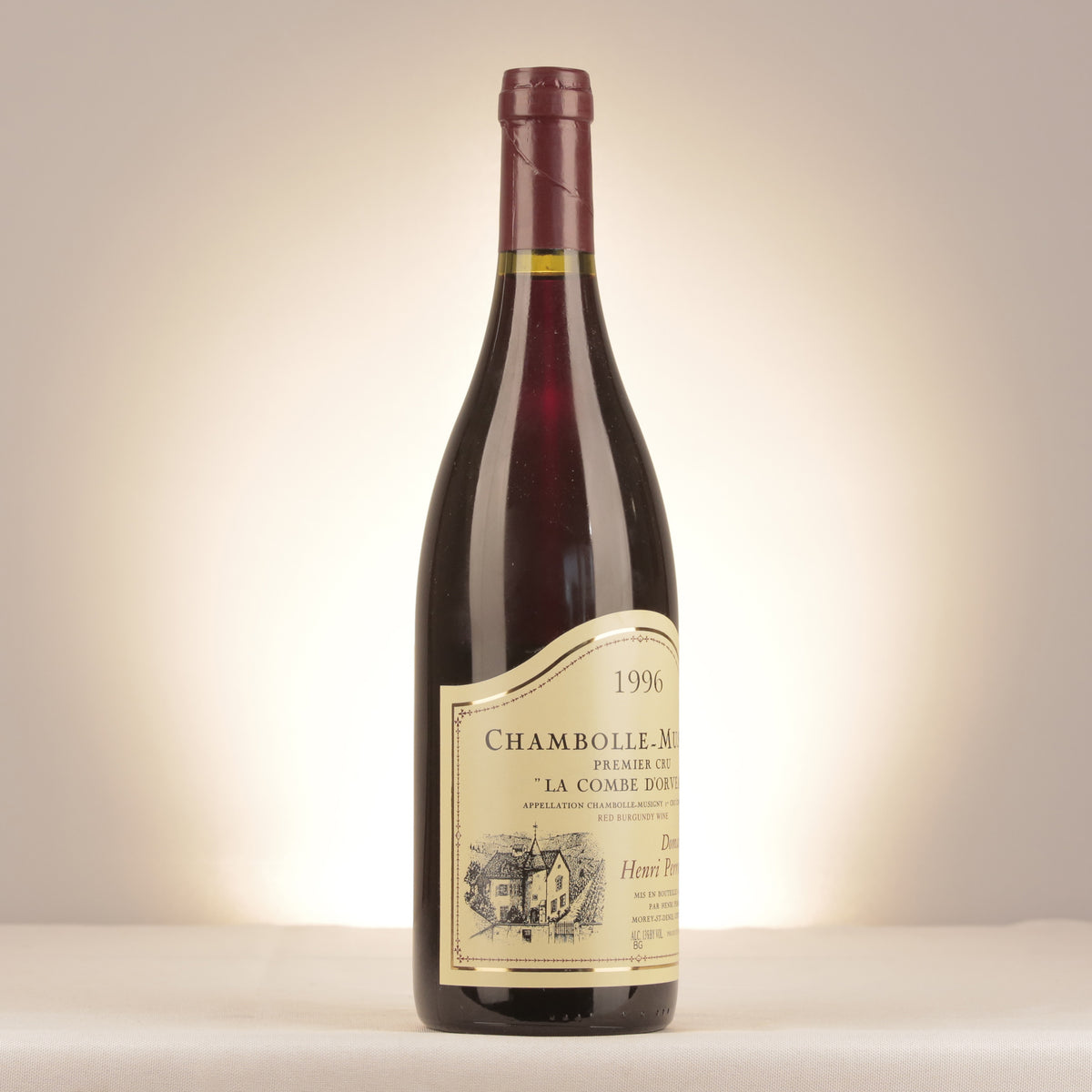 Domaine Perrot-Minot Chambolle-Musigny 1er Cru La Combe d'Orveau 1996 Bottle turned right