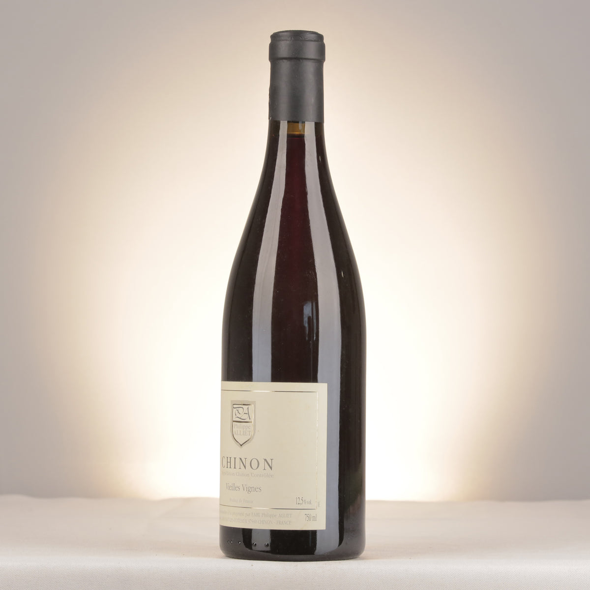 Philippe Alliet Chinon Vieilles Vignes 2000 Bottle turned left