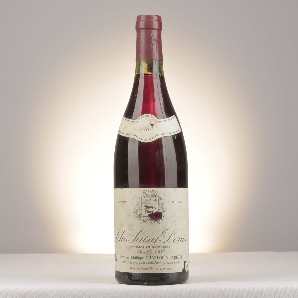 Philippe Charlopin-Parizot Clos Saint-Denis Grand Cru 1984 Bottle front (lot 237a)