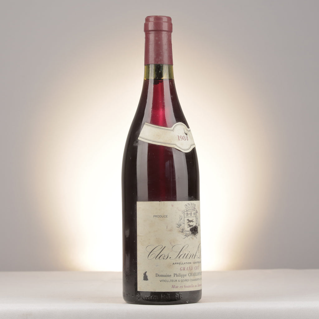 Philippe Charlopin-Parizot Clos Saint-Denis Grand Cru 1984 Bottle turned right (lot 237a)