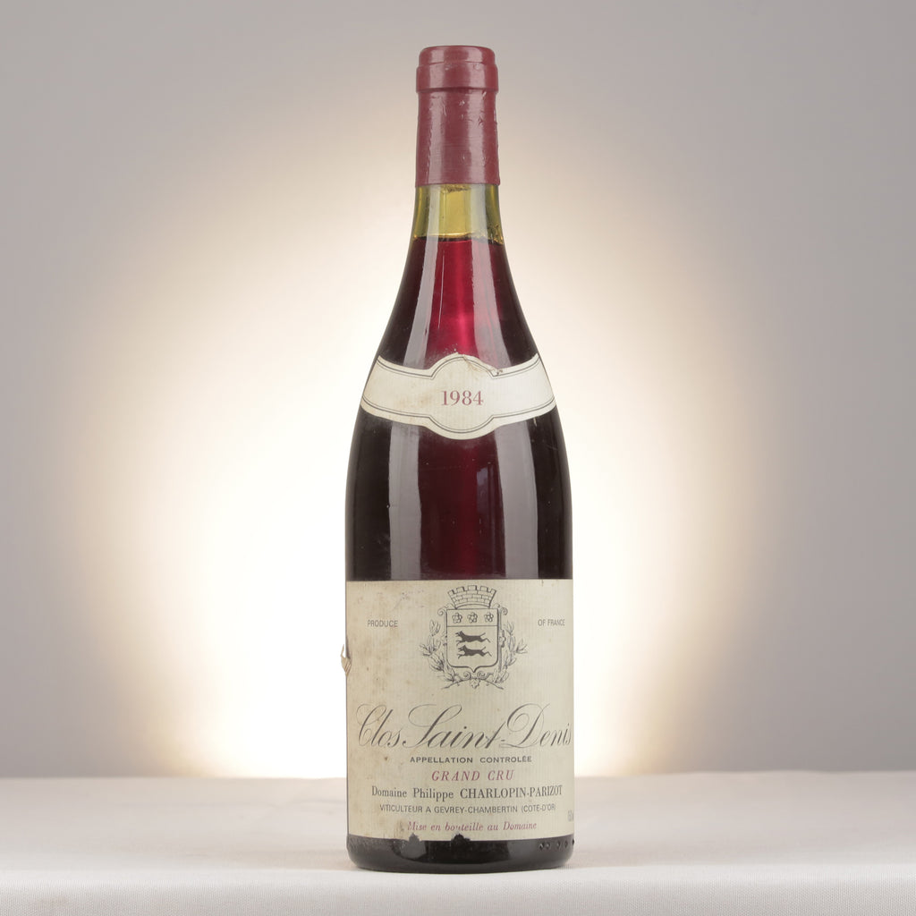Philippe Charlopin-Parizot Clos Saint-Denis Grand Cru 1984 Bottle front (lot d1fc)