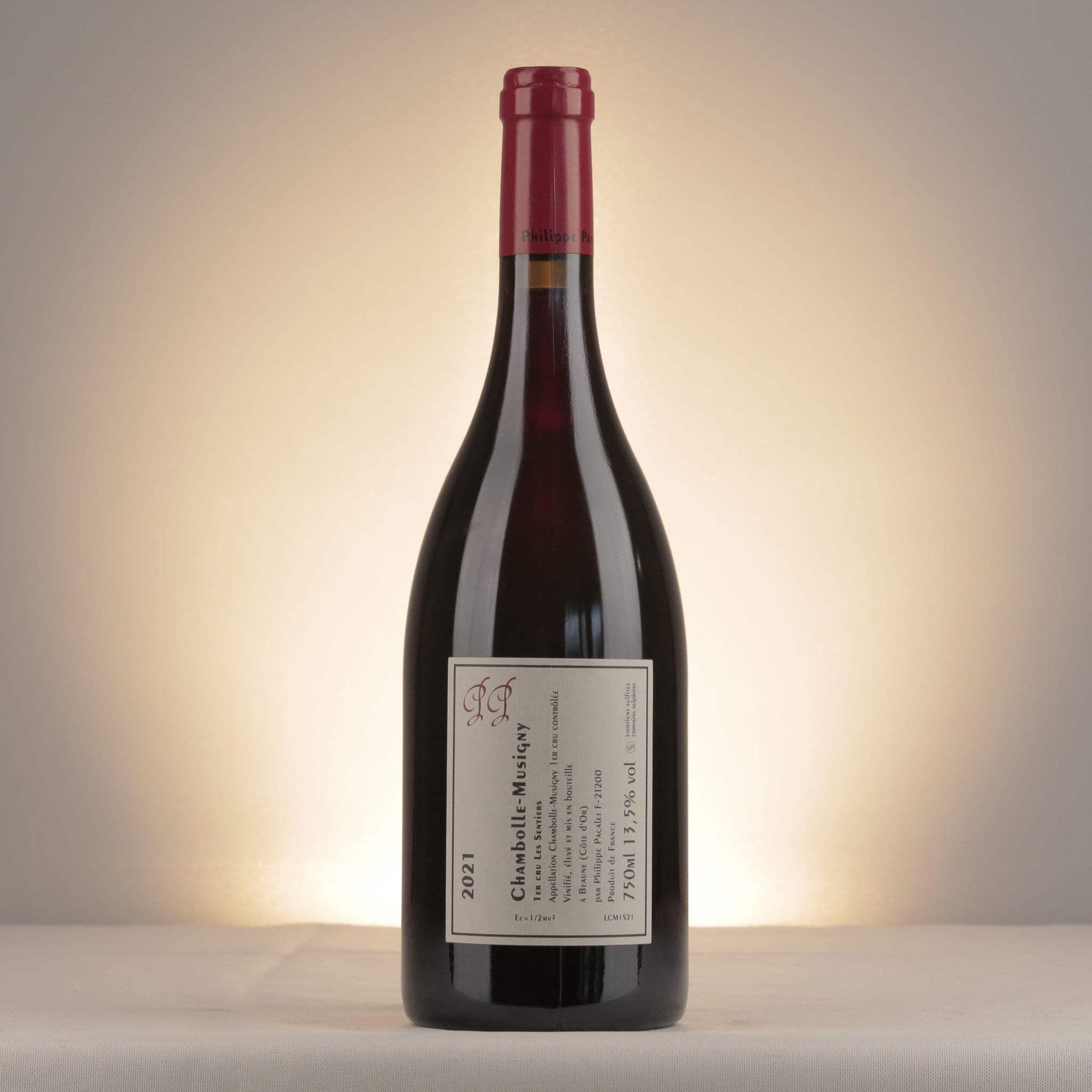 Philippe Pacalet Chambolle-Musigny 1er Cru Les Sentiers 2021 Bottle back
