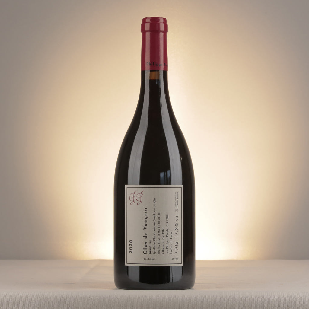 Philippe Pacalet Clos de Vougeot Grand Cru 2020 Bottle back