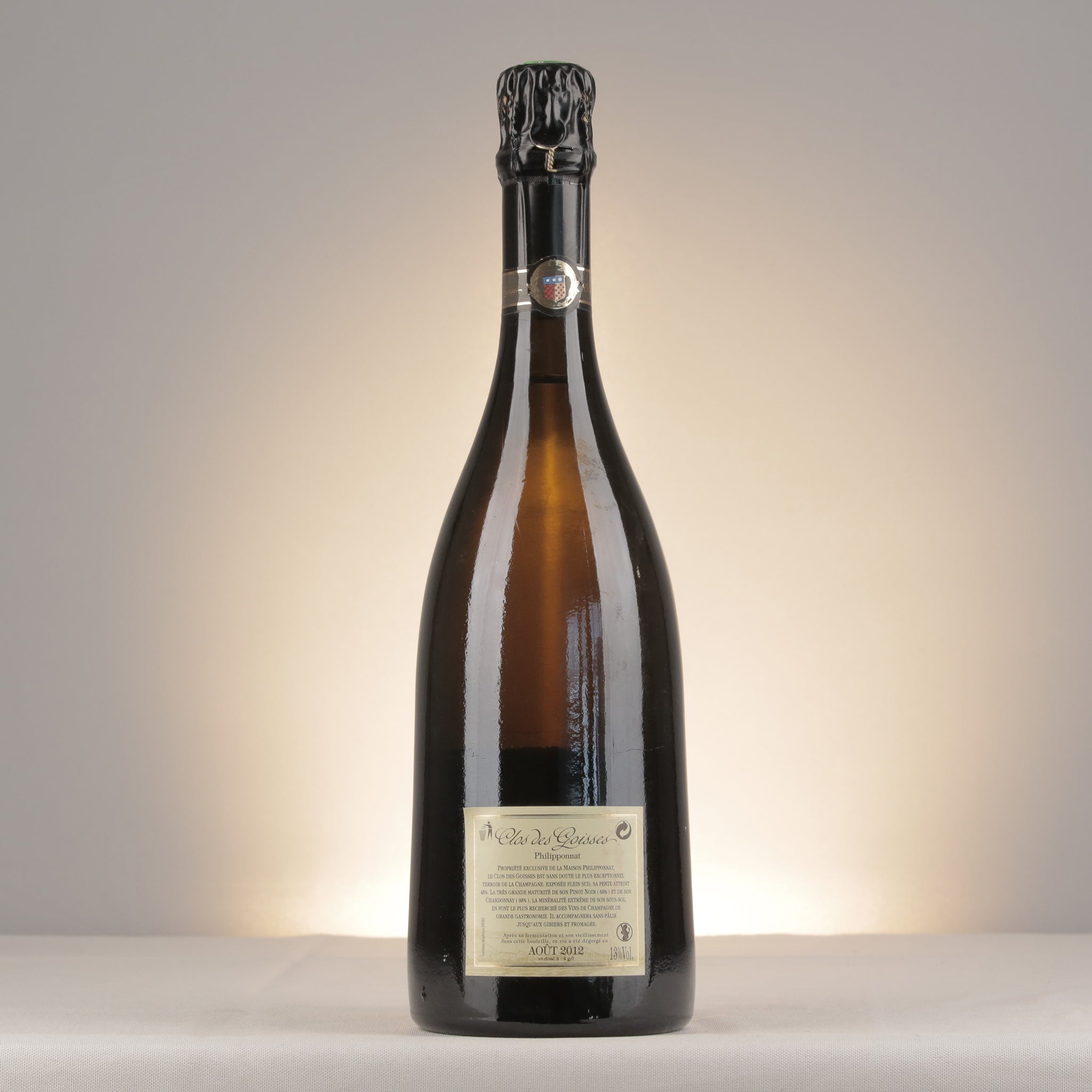 Philipponnat Clos des Goisses 2003 Bottle back