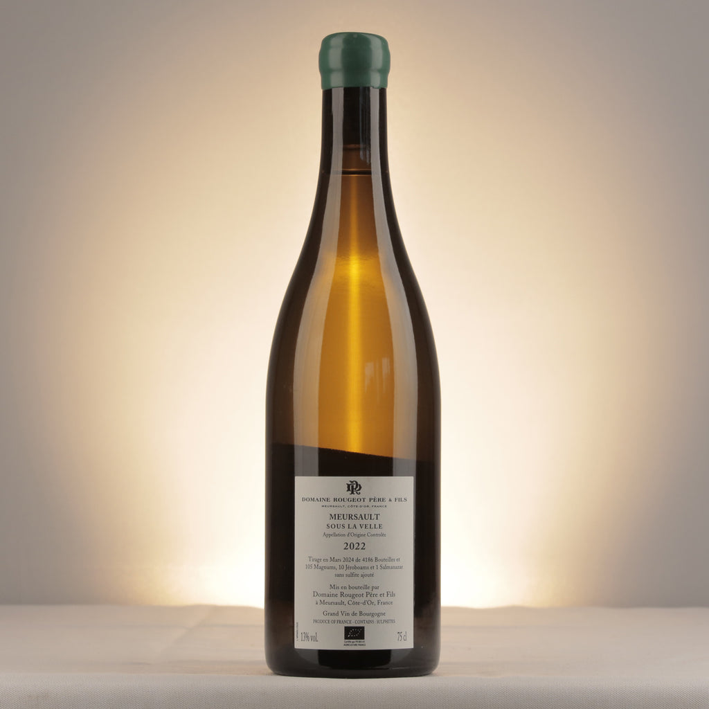 Pierre-Henri Rougeot Meursault Sous la Velle 2022 Bottle back