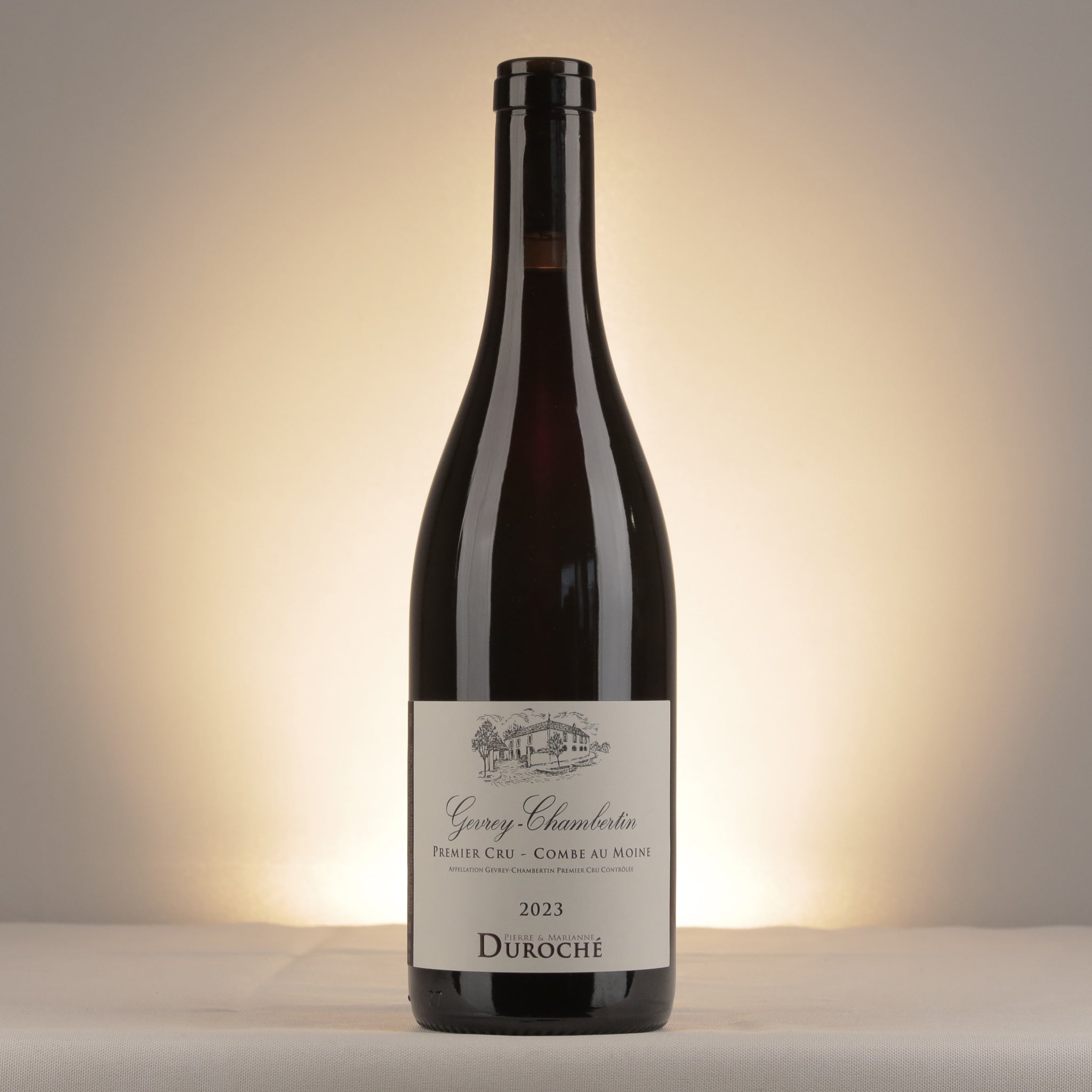 Pierre & Marianne Duroché Gevrey-Chambertin 1er Cru Combe au Moine 2023 Bottle front