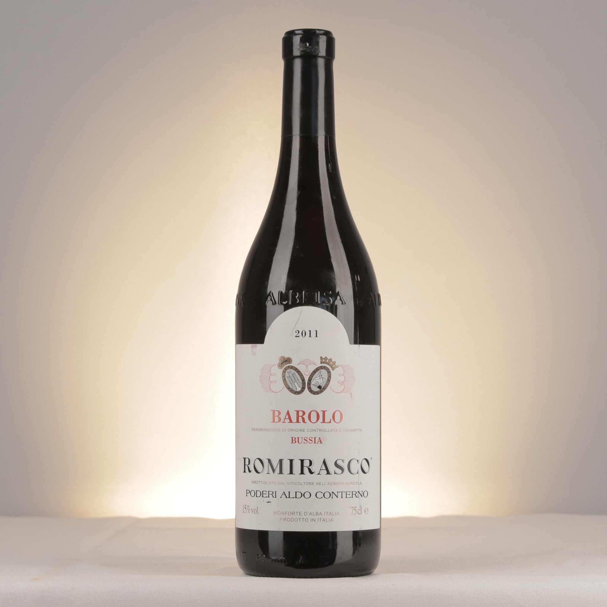 Poderi Aldo Conterno Barolo Bussia Romirasco 2011 Bottle front