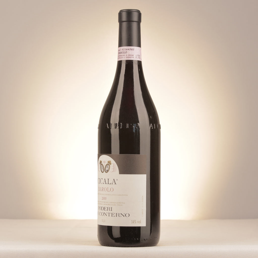 Poderi Aldo Conterno Barolo Cicala 2000 Bottle turned left