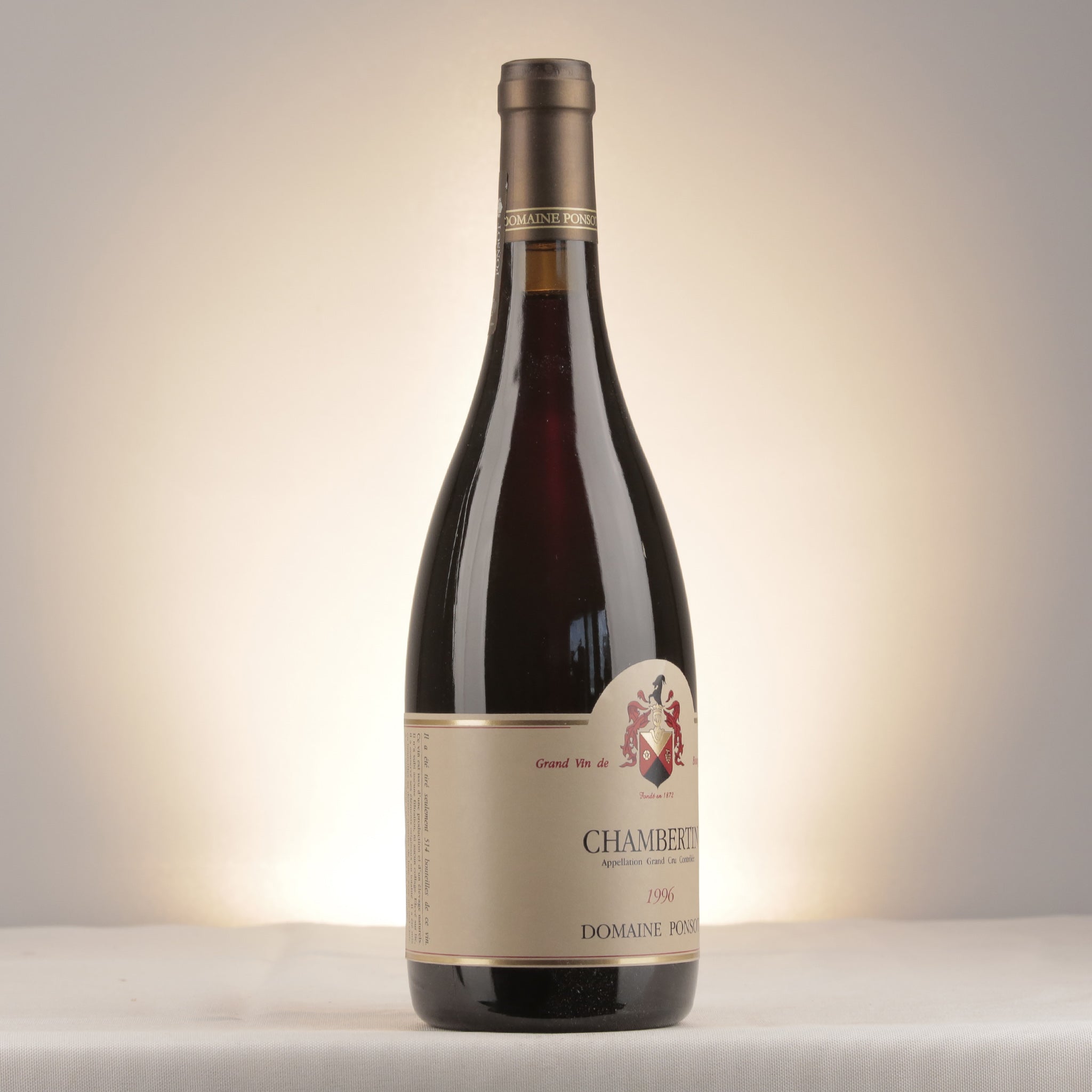 Domaine Ponsot Chambertin Grand Cru 1996 Bottle label