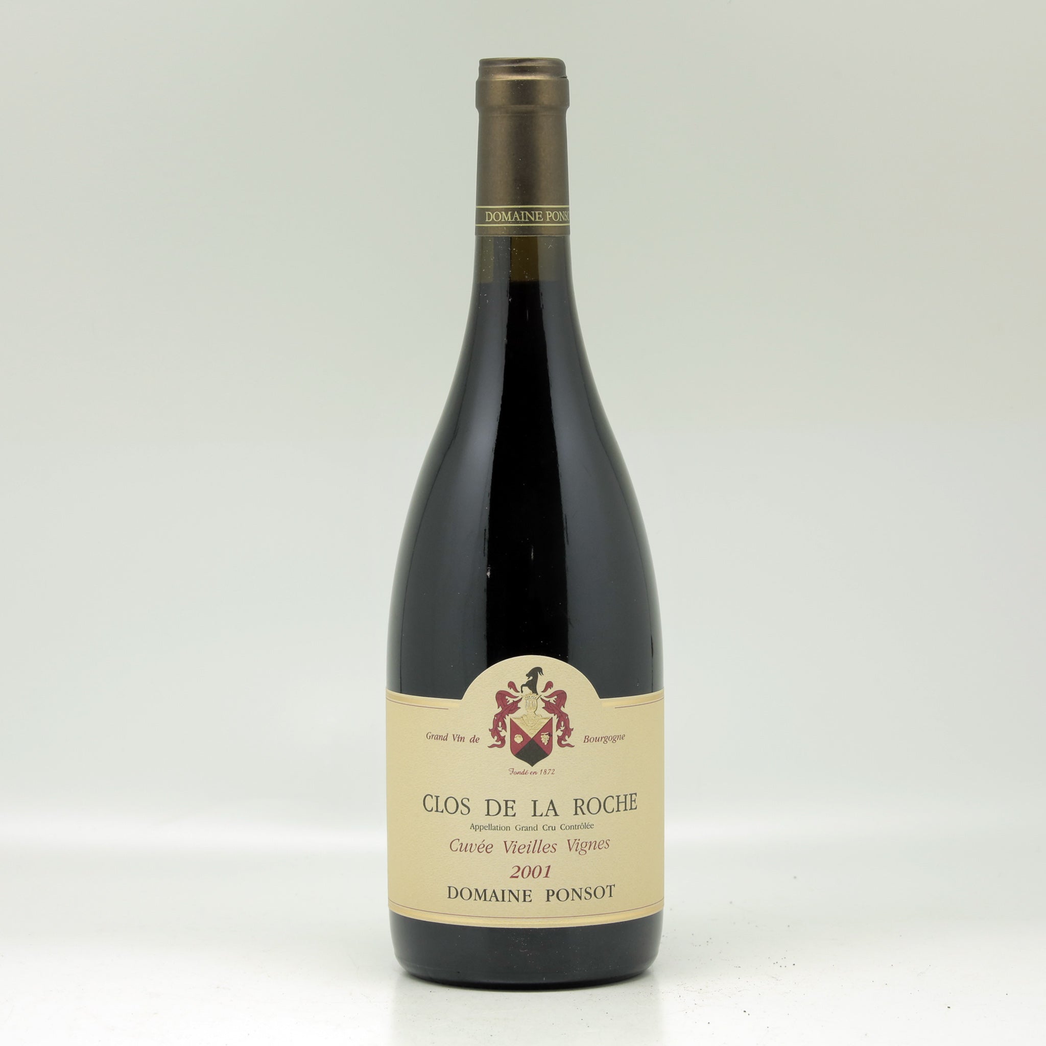 Domaine Ponsot Clos de la Roche Grand Cru Cuvée Vieilles Vignes 2001 Red wine Bottle