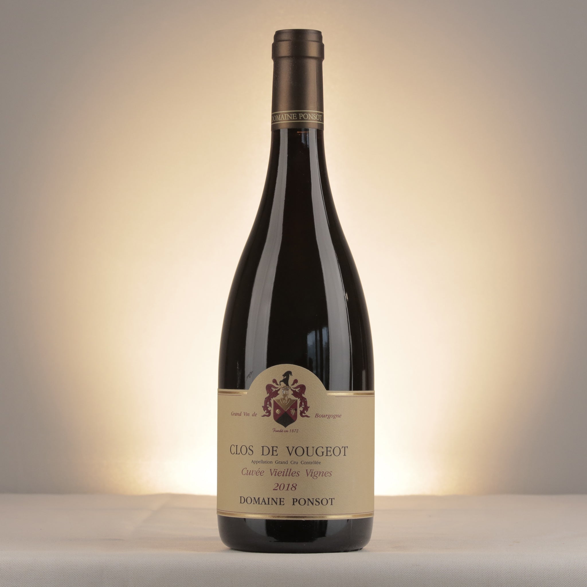 Domaine Ponsot Clos de Vougeot Grand Cru Cuvée Vieilles Vignes 2018 Bottle front