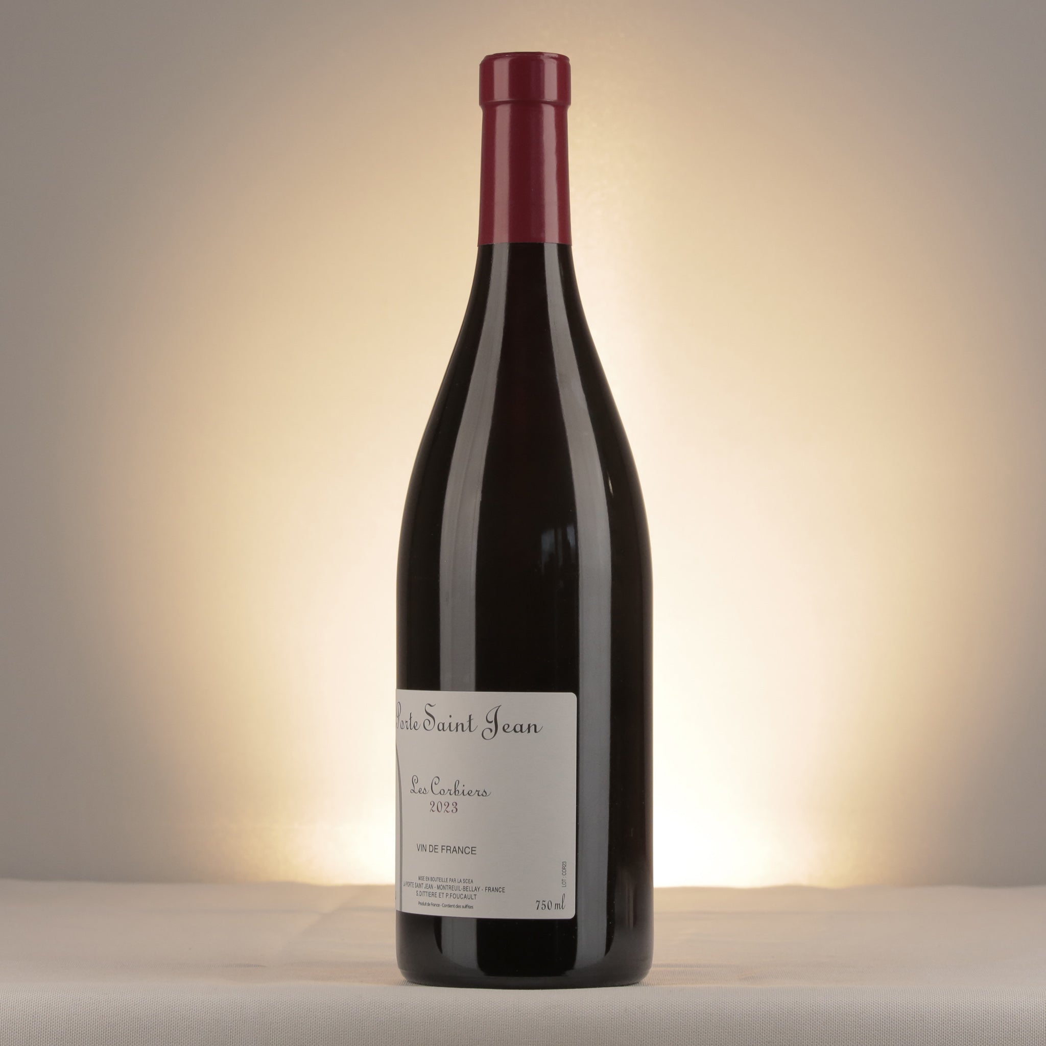 Sylvain Dittière Les Corbiers 2023 Bottle detail