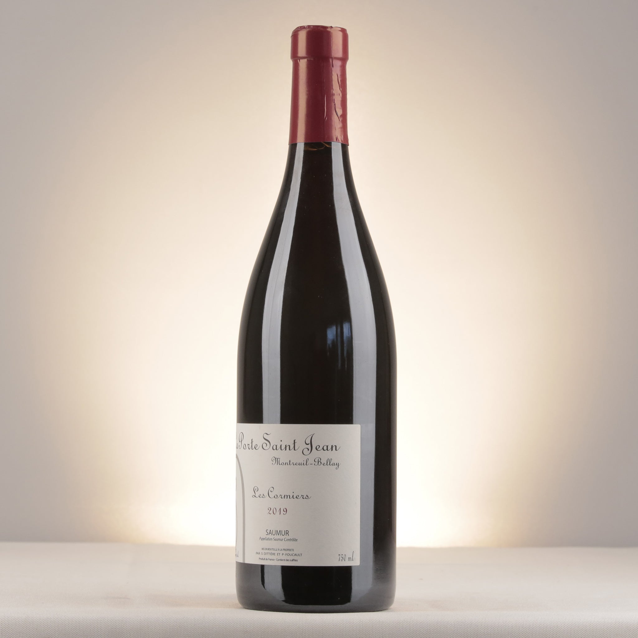 Sylvain Dittière Saumur-Champigny La Porte Saint Jean Les Cormiers 2019 Bottle detail