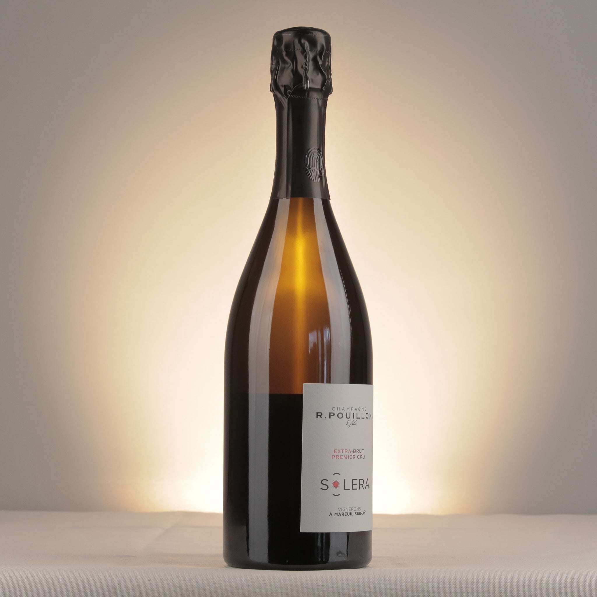 R. Pouillon 1er Cru Solera Extra Brut NV Bottle detail