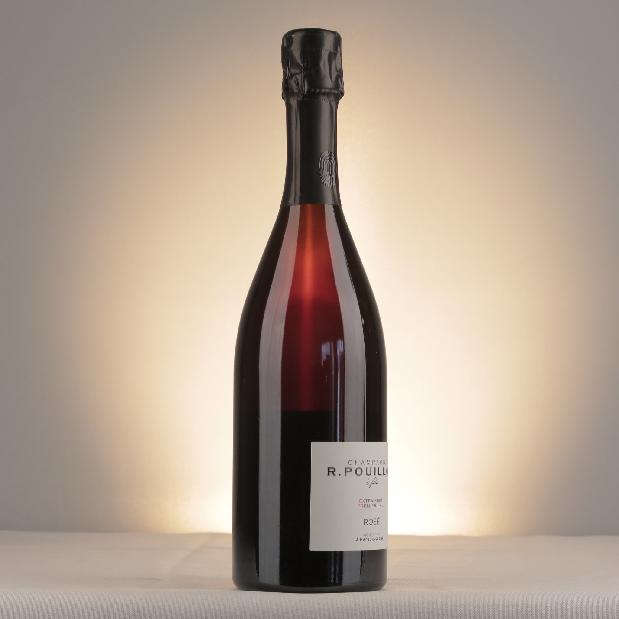R. Pouillon Brut Rose 1er Cru NV Bottle detail