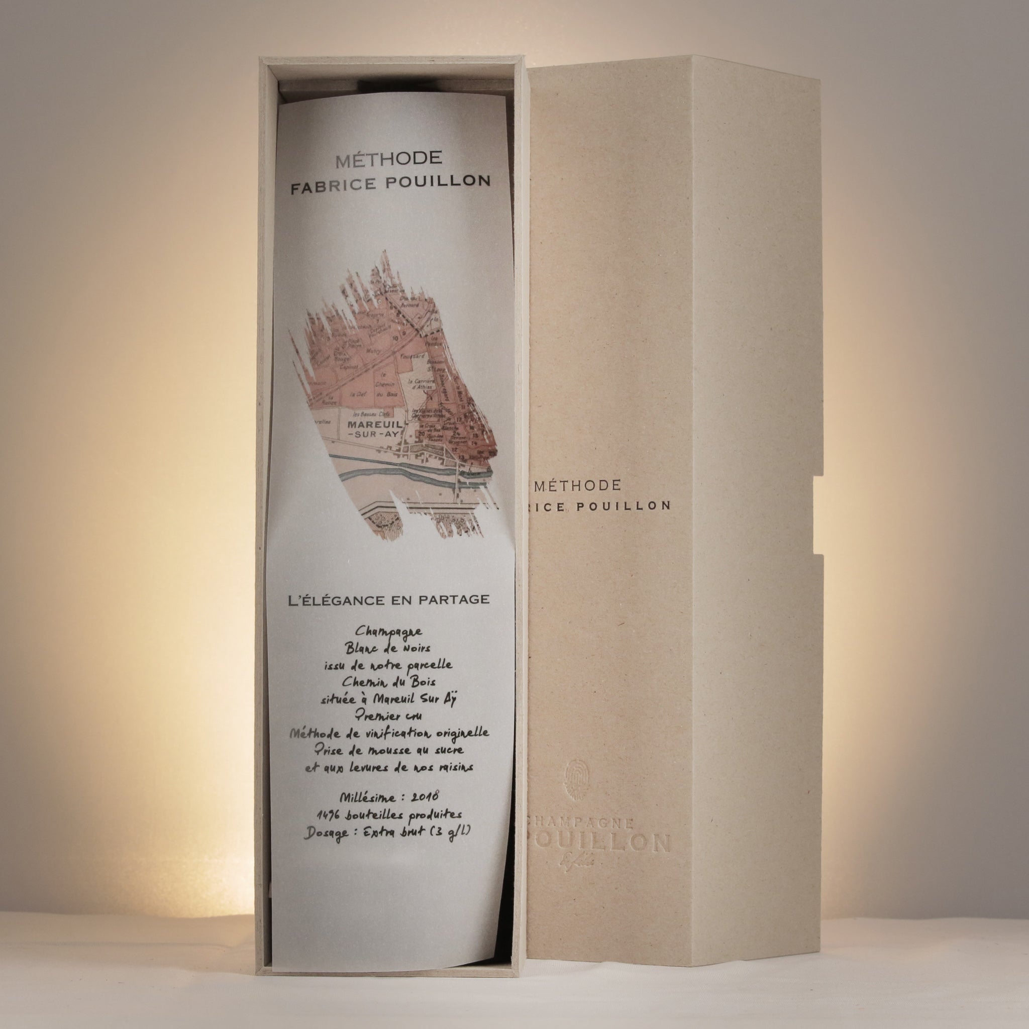 R. Pouillon Chemin du Bois Méthode Fabrice Pouillon 2018 Bottle detail