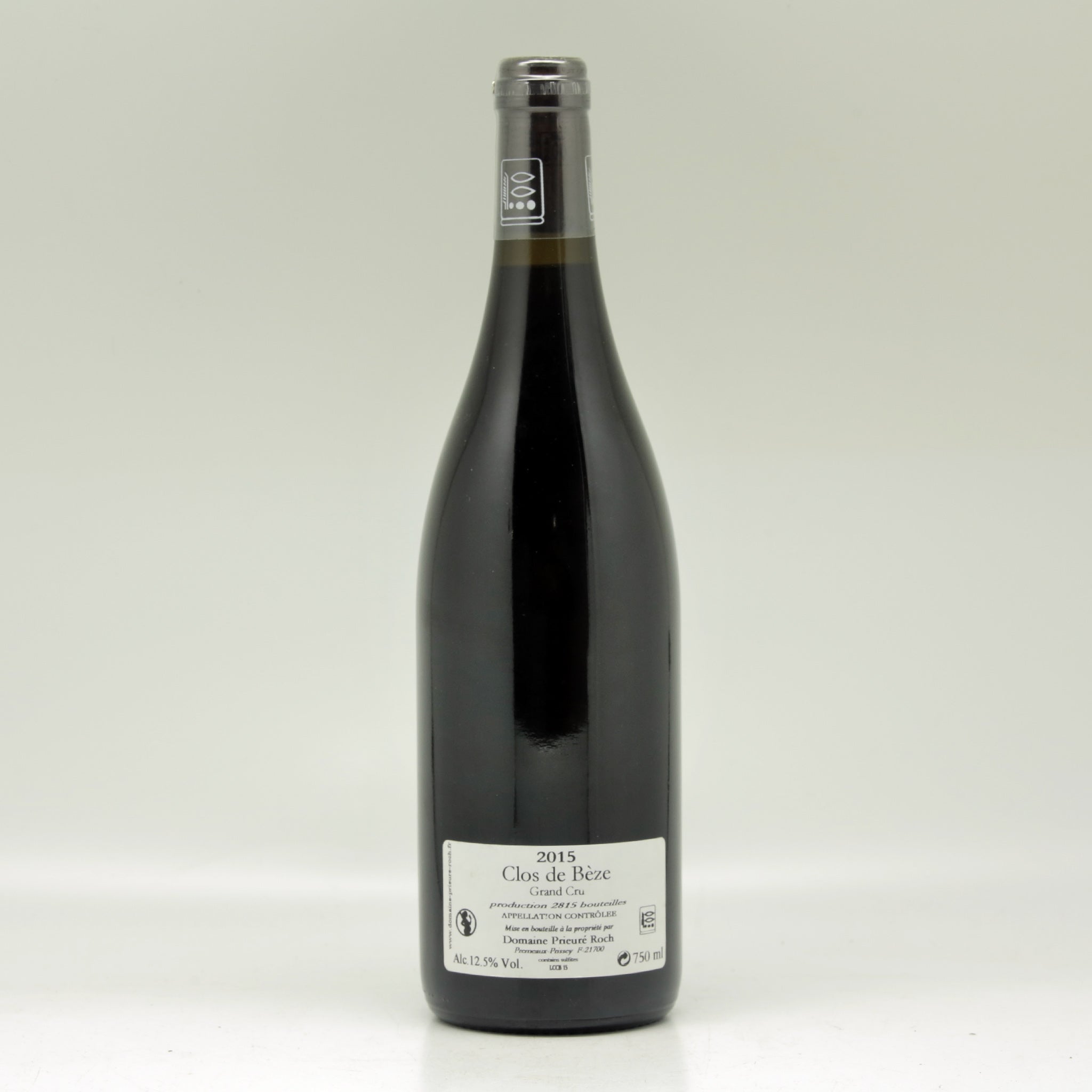 Domaine Prieuré Roch Chambertin Clos de Bèze Grand Cru 2015 Red wine Bottle