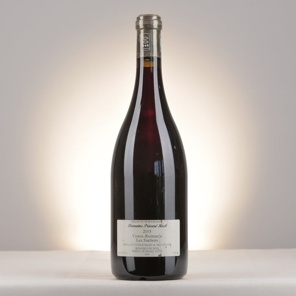 Prieuré Roch Vosne-Romanée Les Suchots 1er Cru 2003 Bottle back