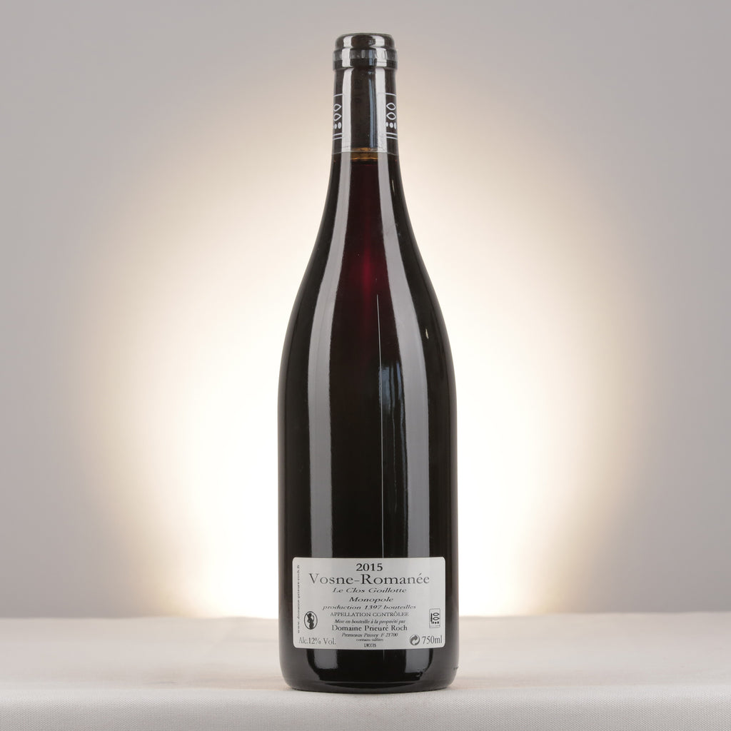Prieuré Roch Vosne-Romanée Le Clos Goillotte 2015 Bottle back