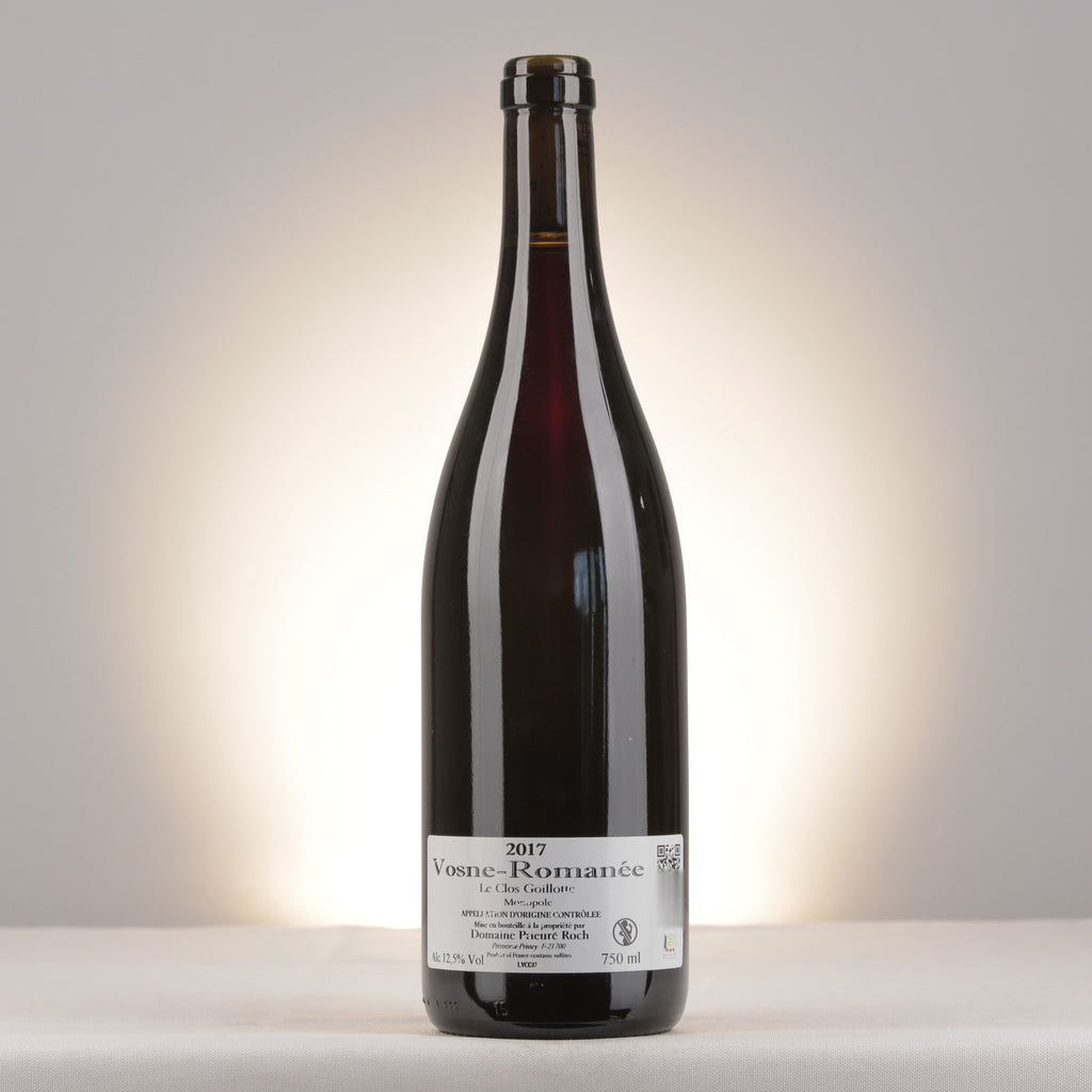 Prieuré Roch Vosne-Romanée Le Clos Goillotte 2017 Bottle back