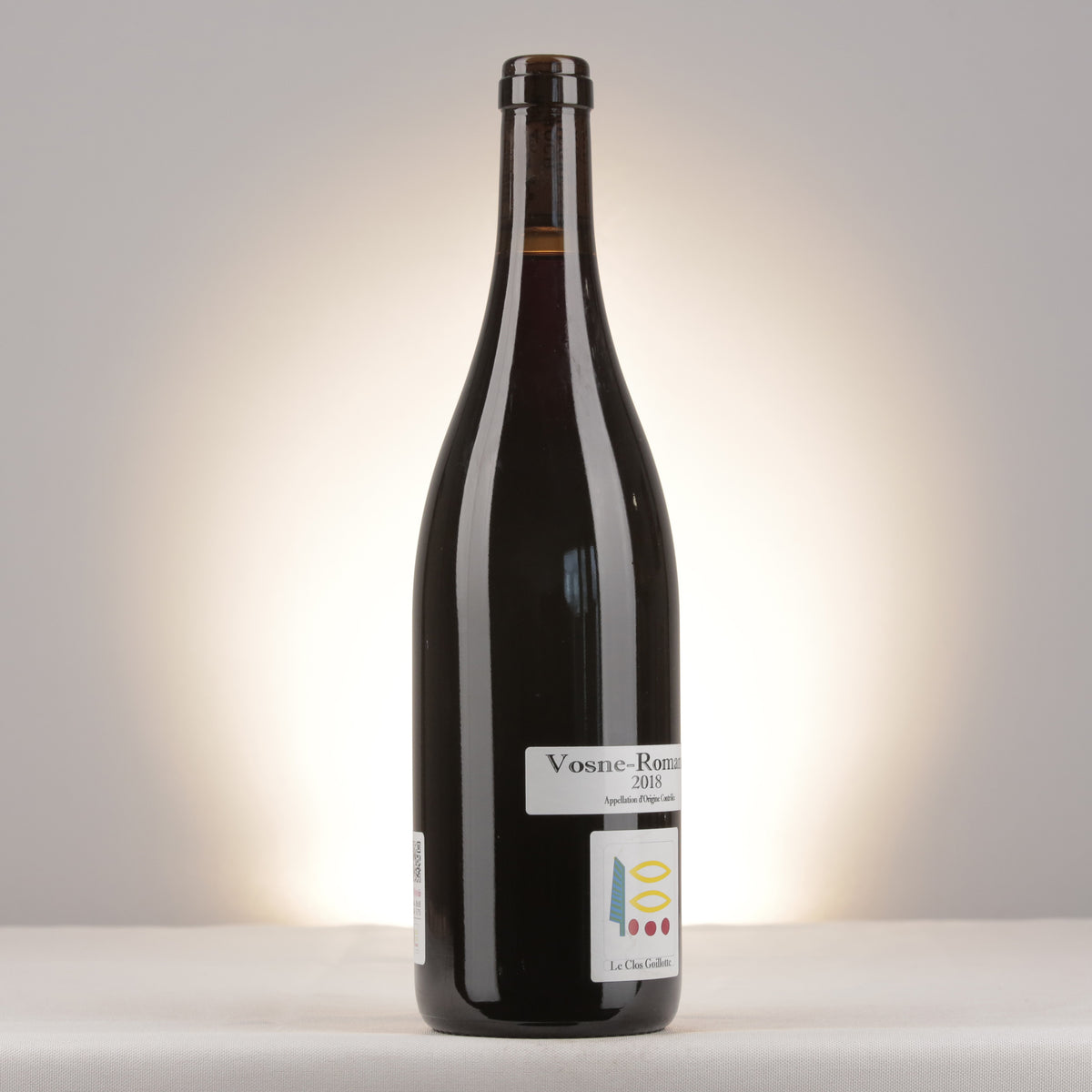 Prieuré Roch Vosne-Romanée Le Clos Goillotte 2018 Bottle turned right