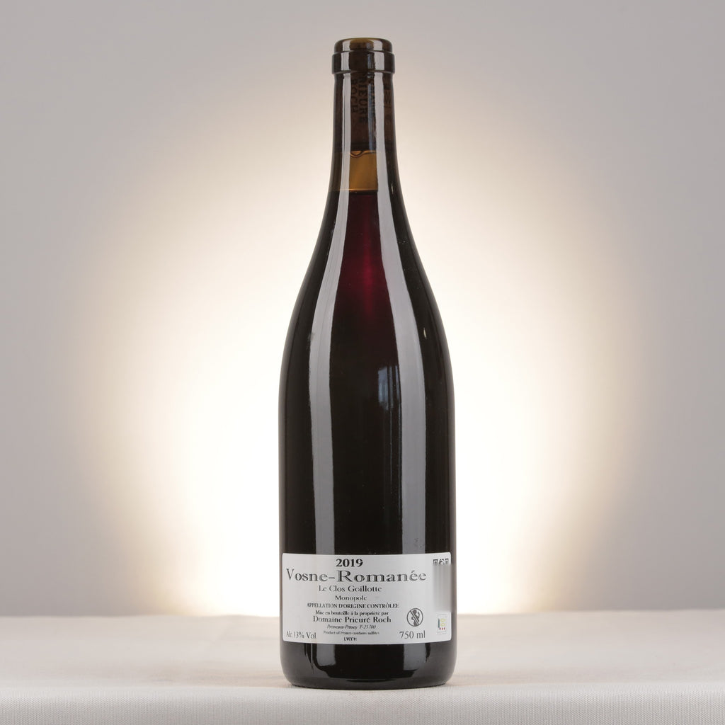 Prieuré Roch Vosne-Romanée Le Clos Goillotte 2019 Bottle back