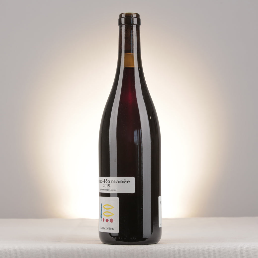 Prieuré Roch Vosne-Romanée Le Clos Goillotte 2019 Bottle turned left