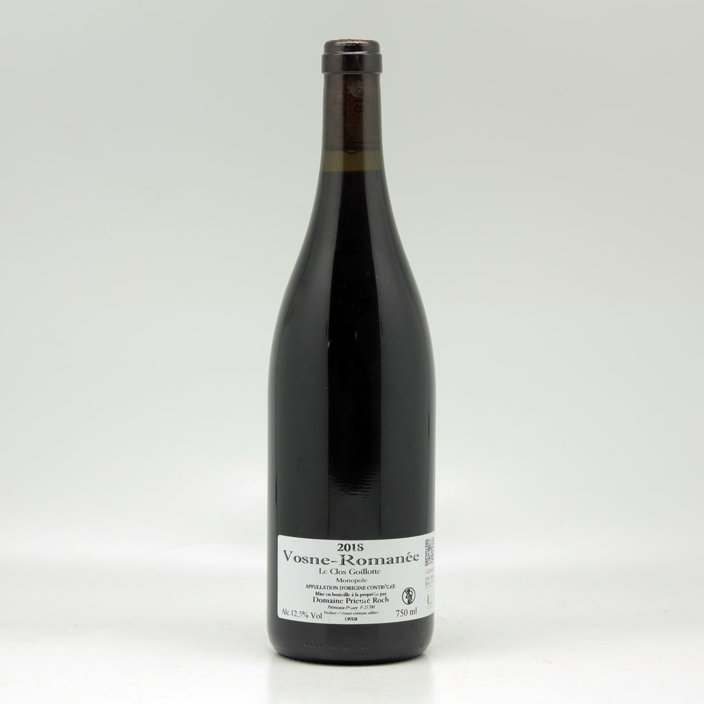 Domaine Prieuré Roch Vosnes Romanée Le Clos Goillotte 2018 Red wine Bottle