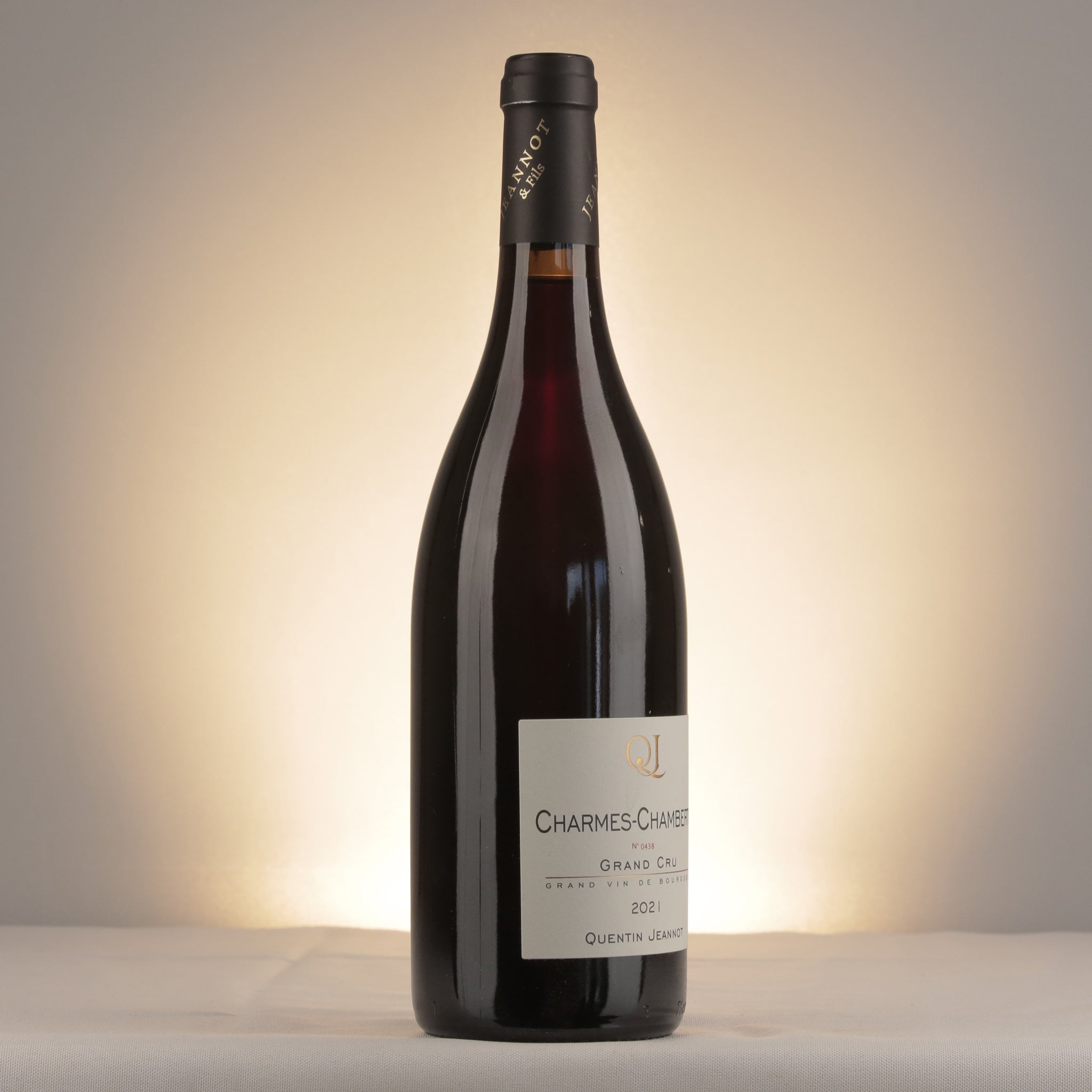 Quentin Jeannot Charmes-Chambertin Grand Cru 2021 Bottle detail
