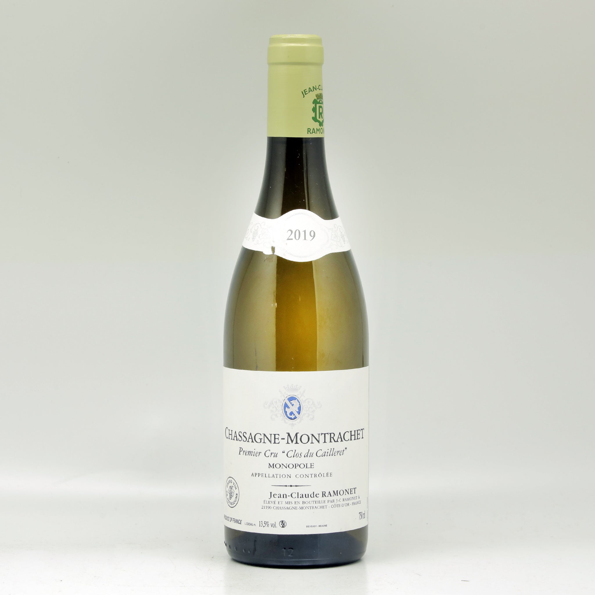 Domaine Jean-Claude Ramonet Chassagne Montrachet Clos du Caillerets Monopole 2019 White wine Bottle