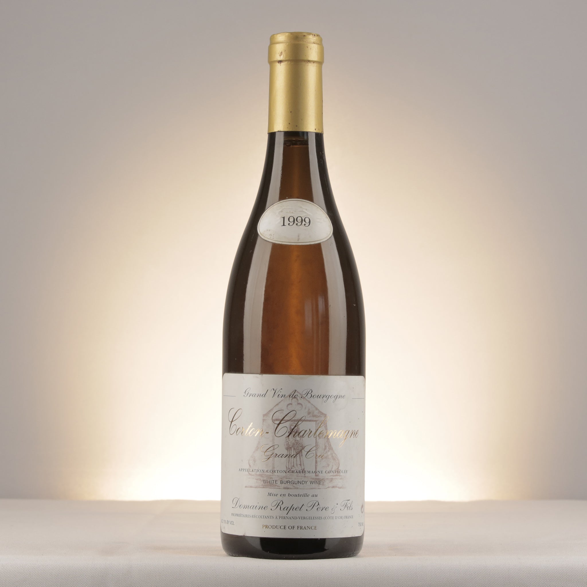 Rapet Père et Fils Corton-Charlemagne Grand Cru 1999 Bottle front