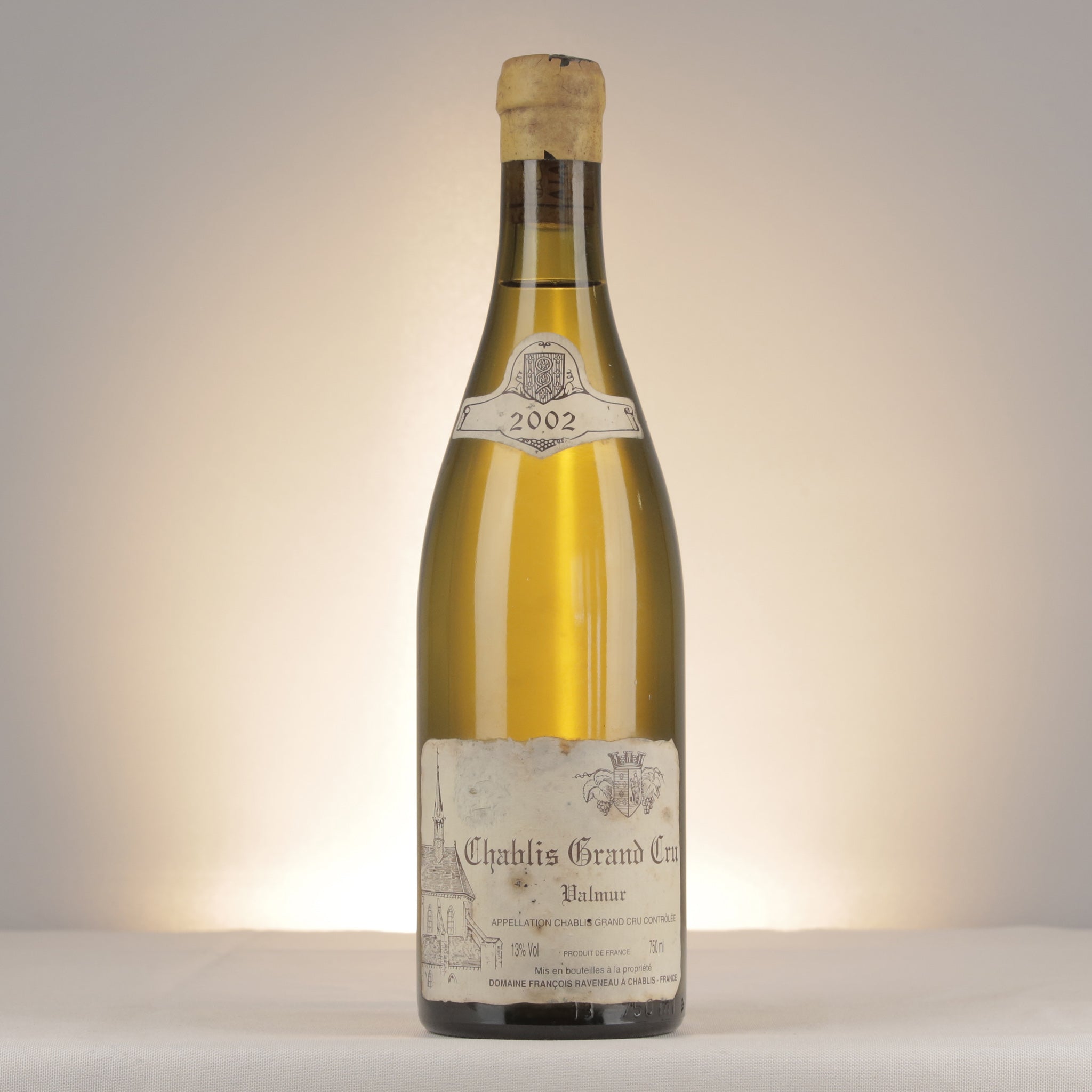 François Raveneau Chablis Grand Cru Valmur 2002 Bottle front