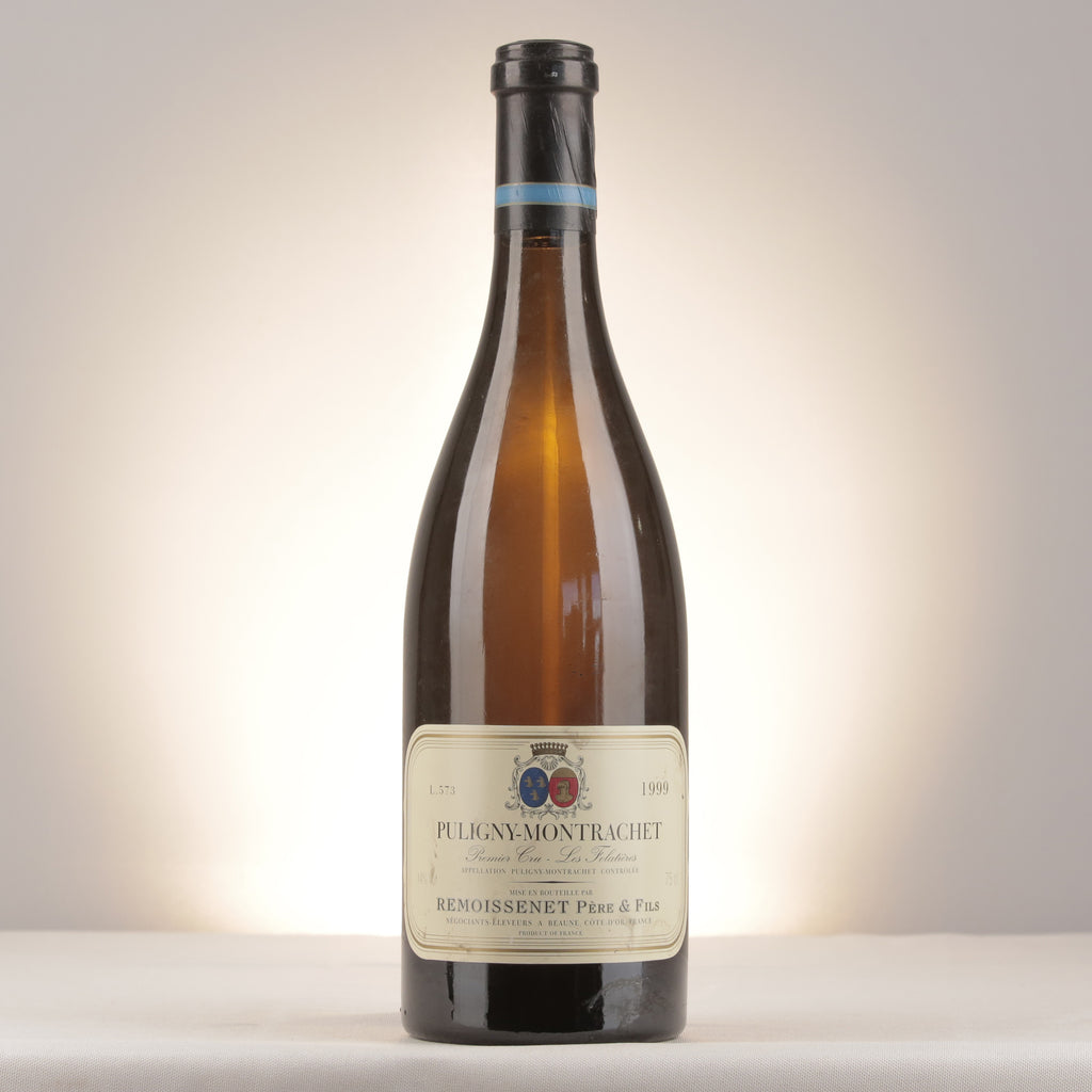Remoissenet Père et Fils Puligny-Montrachet 1er Cru Les Folatières 1999 Bottle front (lot d2ad)