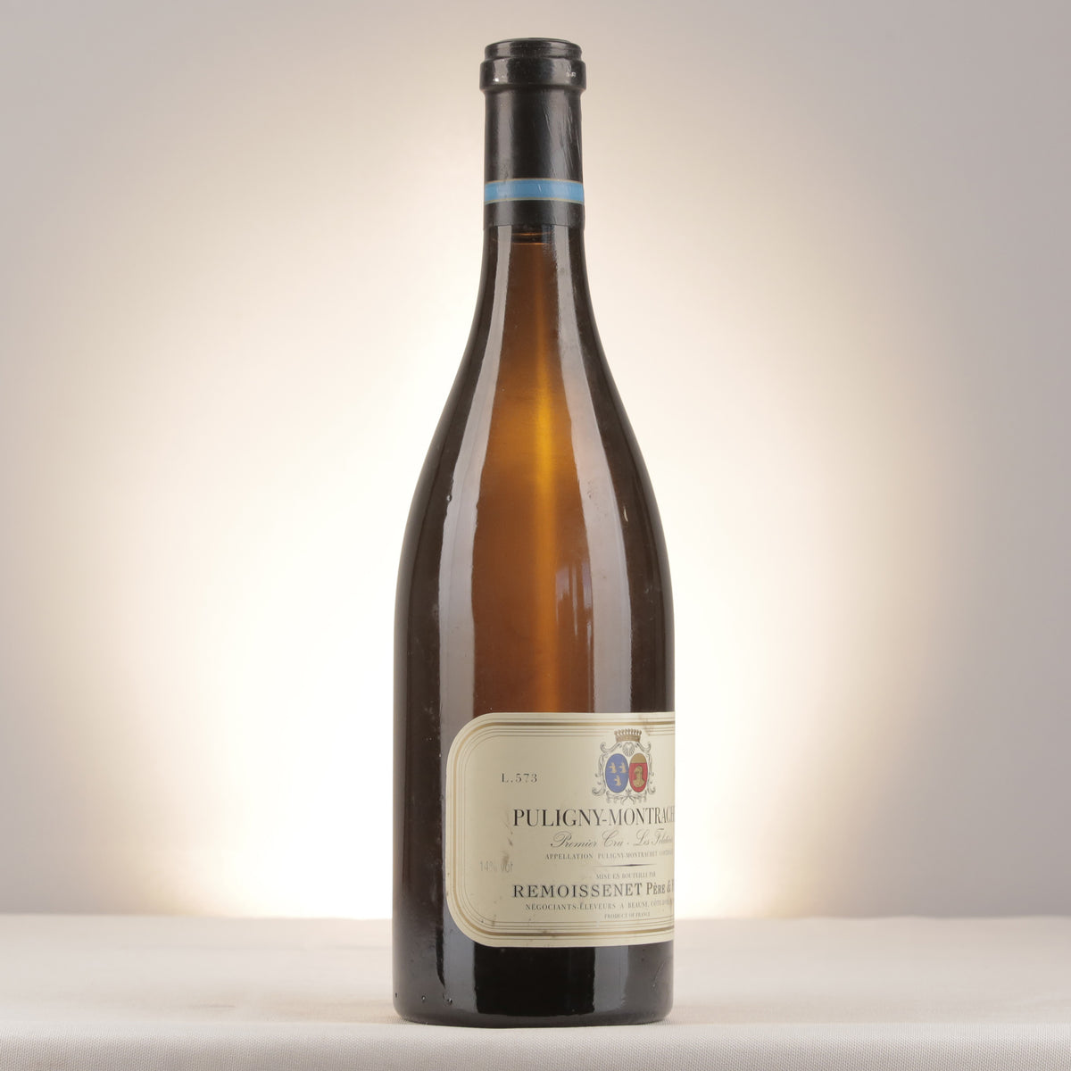 Remoissenet Père et Fils Puligny-Montrachet 1er Cru Les Folatières 1999 Bottle turned right (lot d2ad)