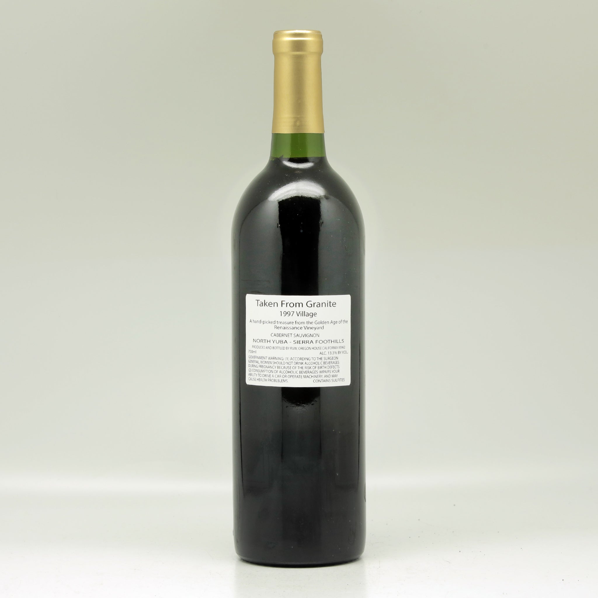 Renaissance Vineyards North Yuba, Taken from Granite "Village" 1997 Red wine Bottle