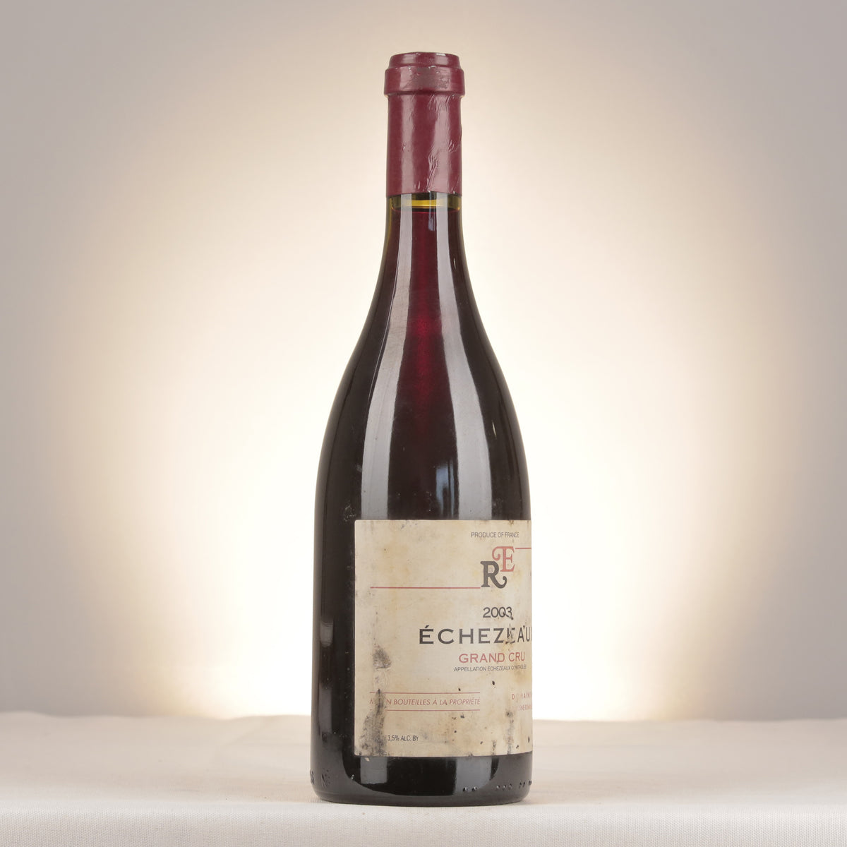 Domaine René Engel Échezeaux Grand Cru 2003 Bottle turned right