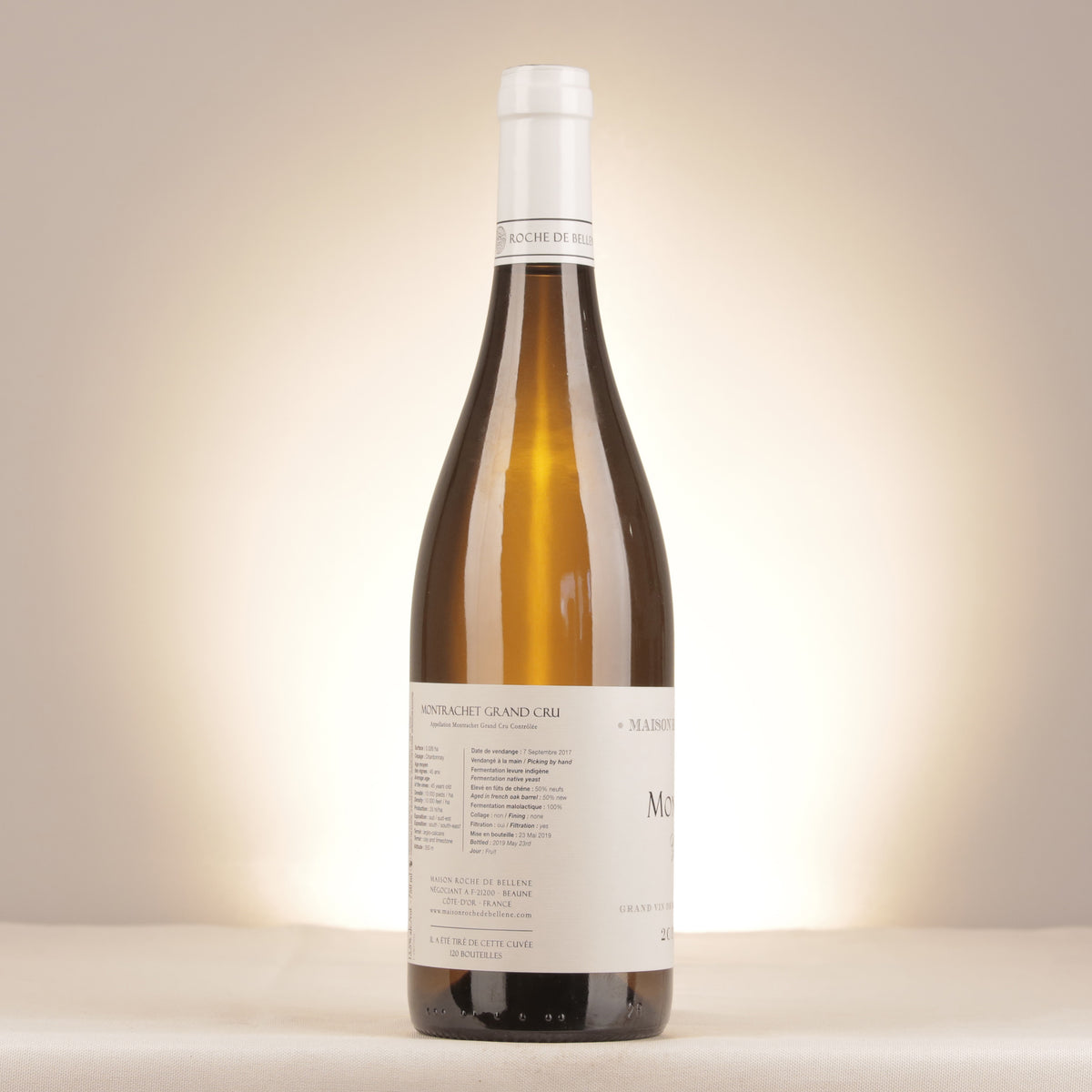 Roche de Bellene Montrachet Grand Cru 2017 Bottle turned right