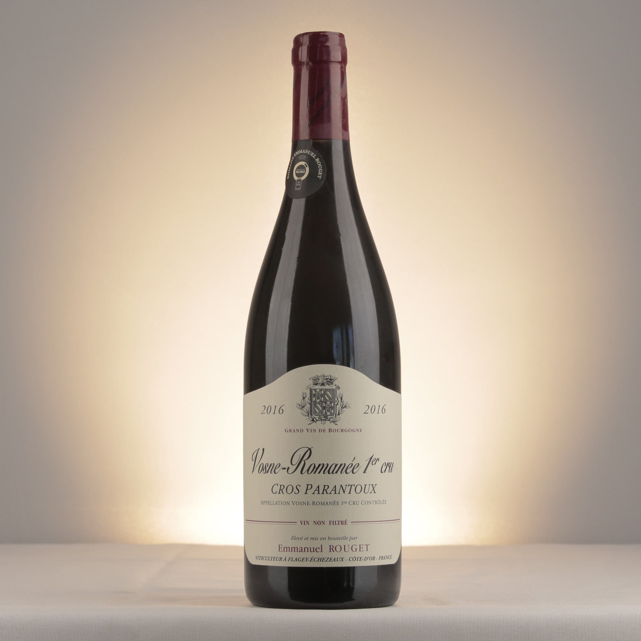 Emmanuel Rouget Cros Parentoux Vosne-Romanée 1er Cru 2016 Bottle front