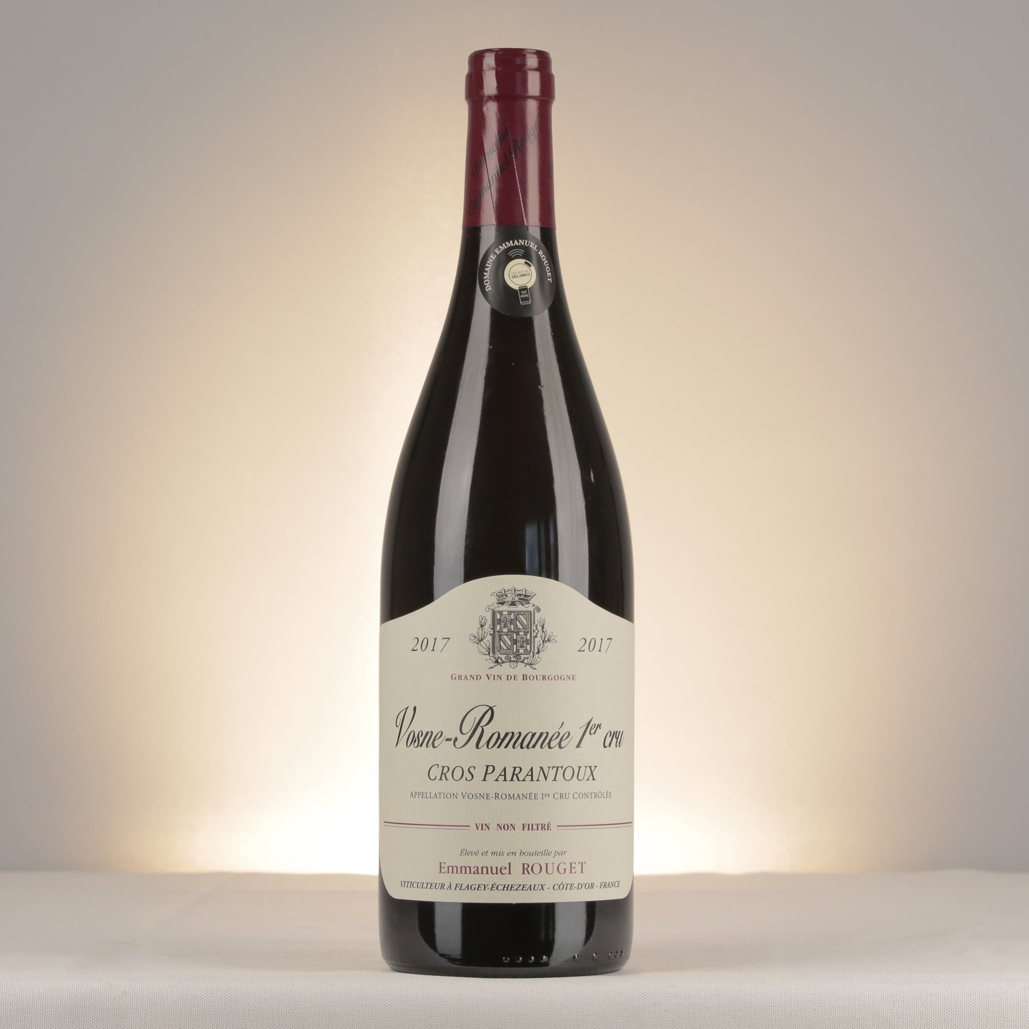 Emmanuel Rouget Cros Parentoux Vosne-Romanée 1er Cru 2017 Bottle front