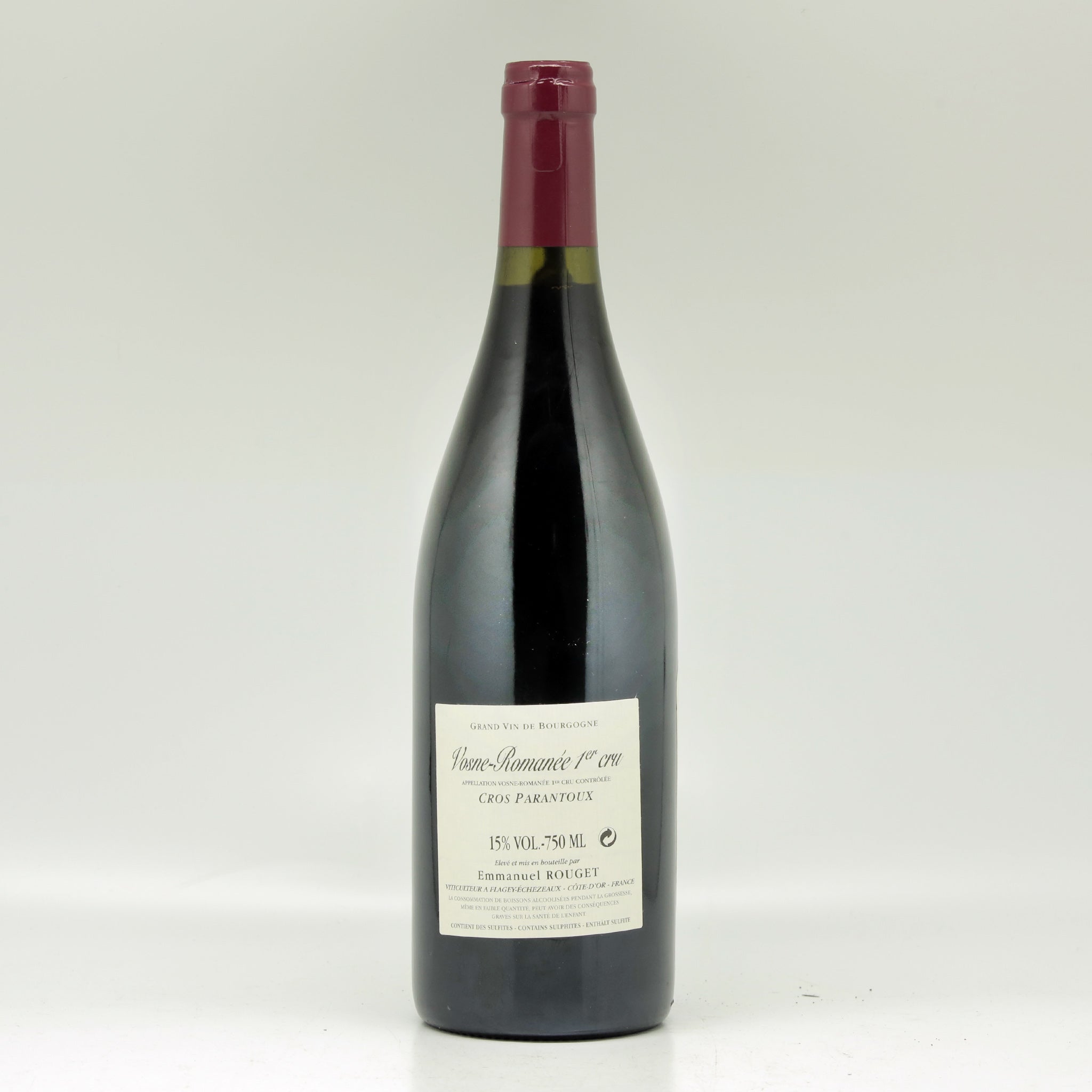 Domaine Rouget Emmanuel Cros Parentoux Vosne-Romanée 1er Cru 2020 Red wine Bottle