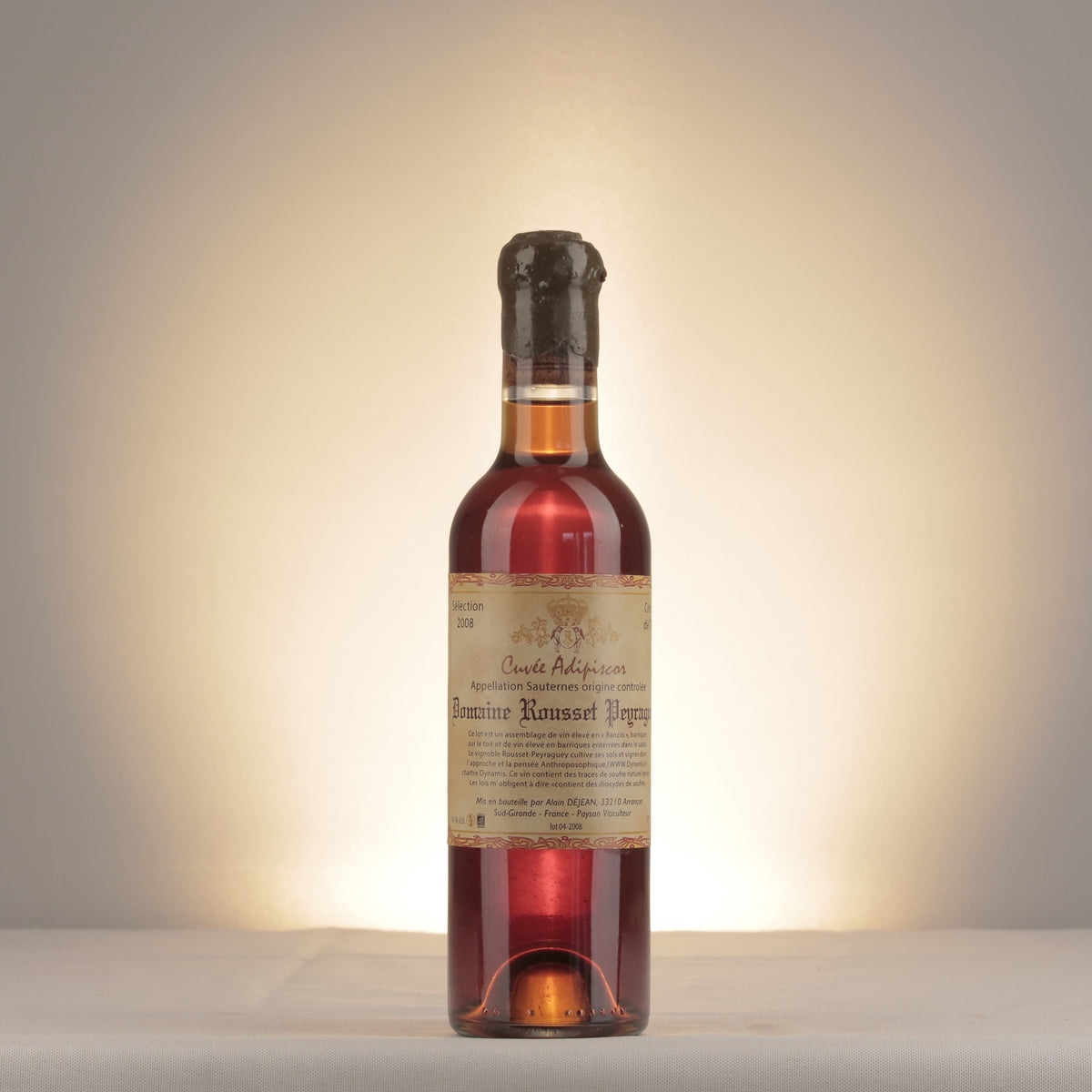 Rousset-Peyraguey Sauternes cuvée Adipiscor 2008 Half-Bottle front