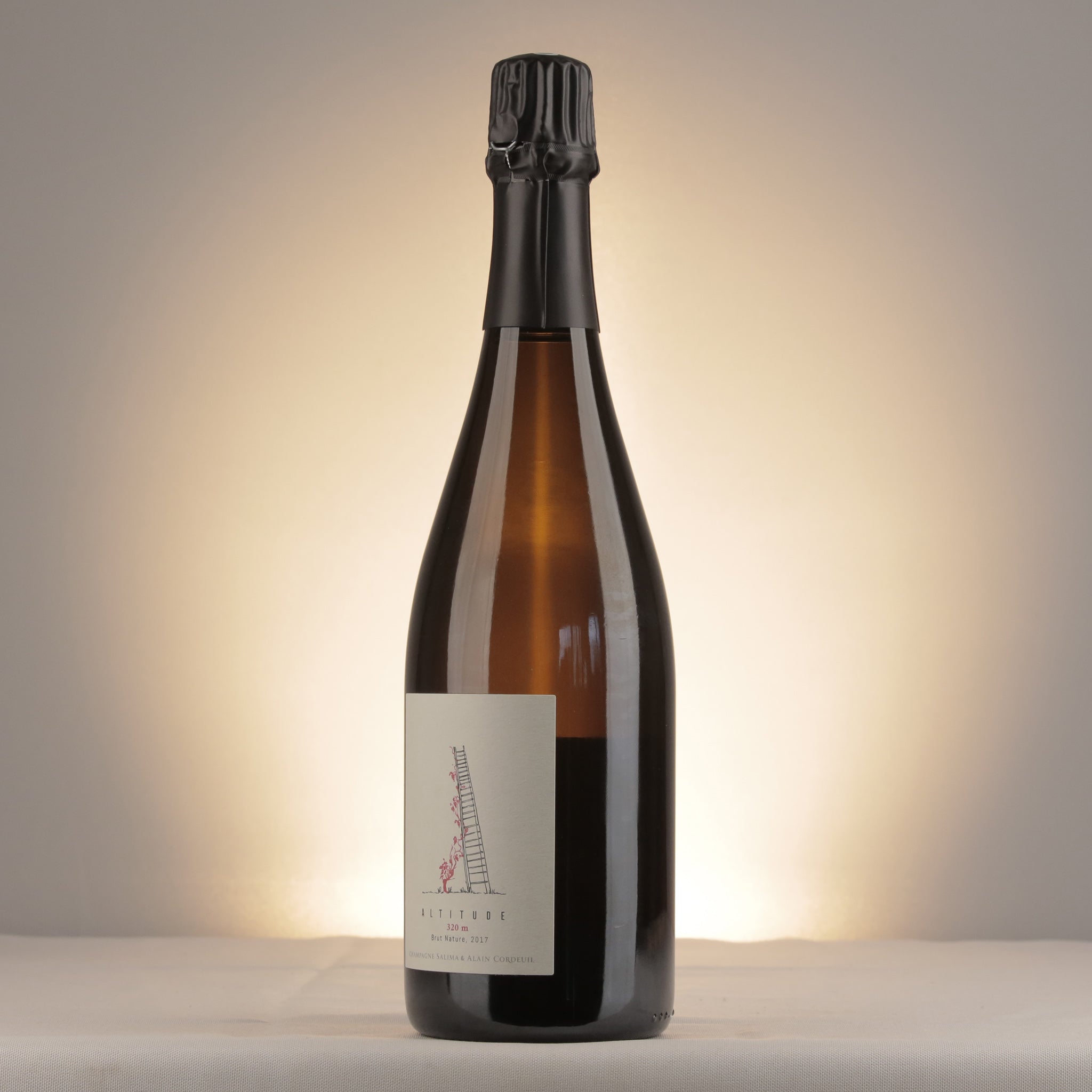 Salima & Alain Cordeuil Altitude 320m Brut Nature Champagne 2017 Bottle detail