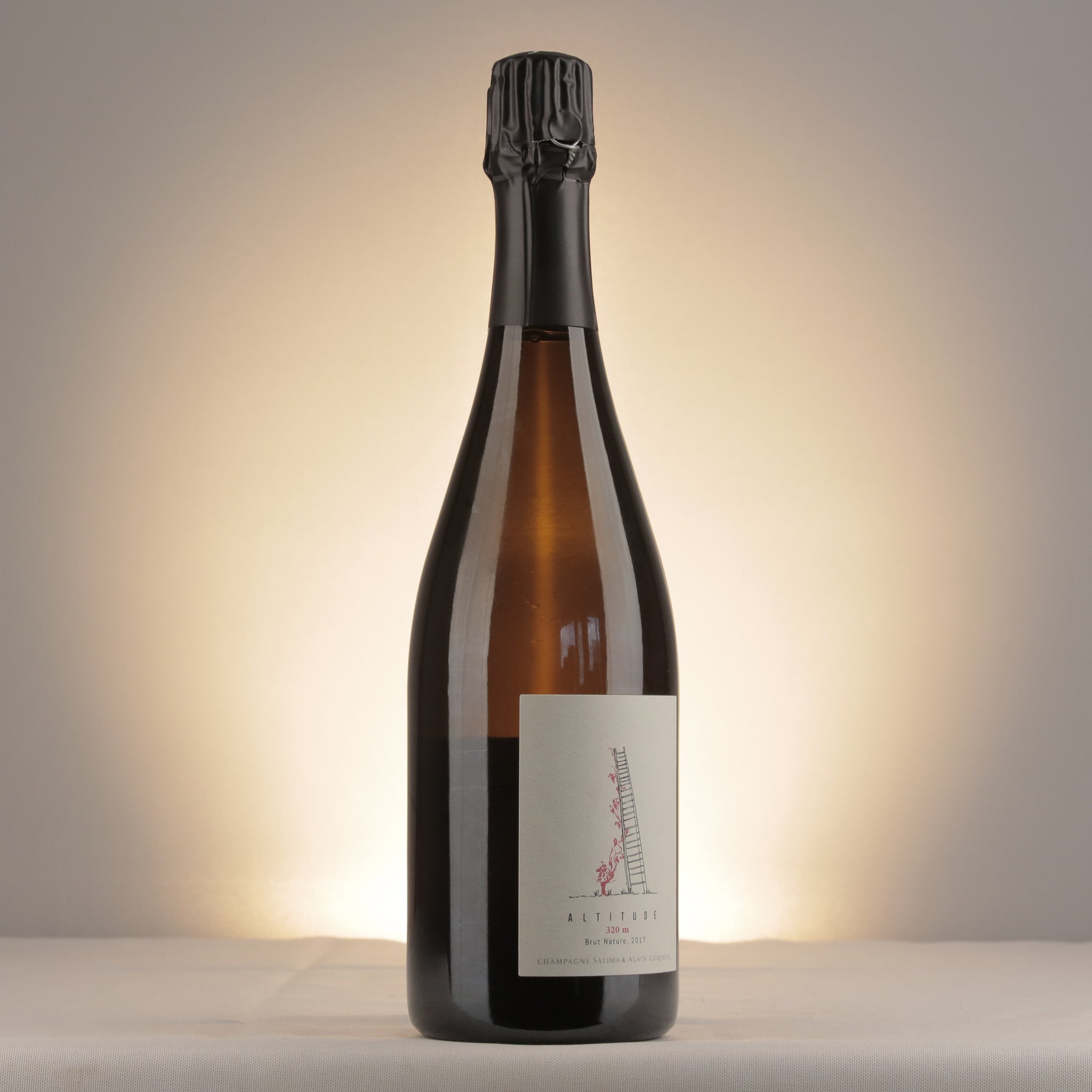 Salima & Alain Cordeuil Altitude 320m Brut Nature Champagne 2017 Bottle label